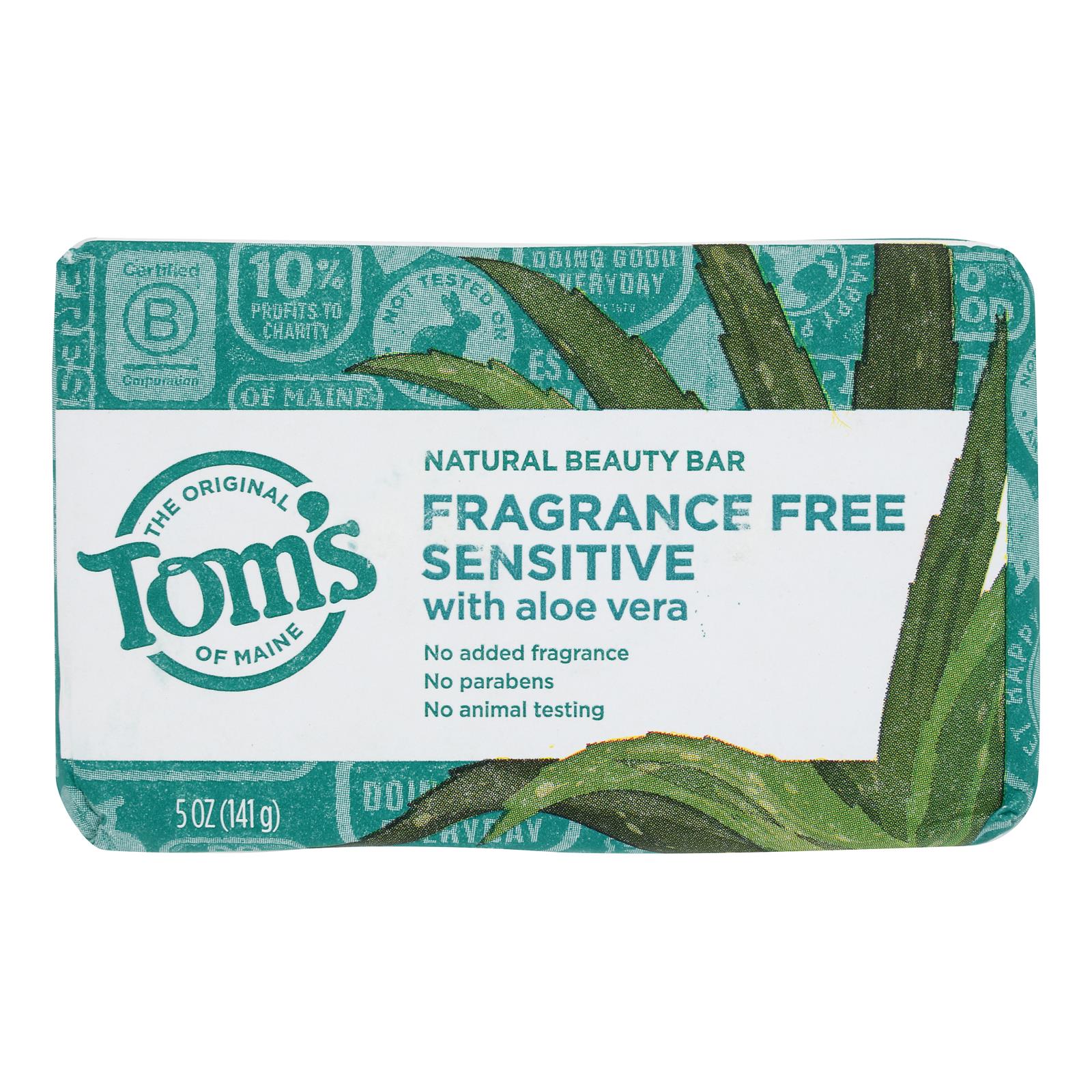 Tom's Of Maine - Beauty Bar Sensitive Fat Free - Case Of 6 - 5 Oz
