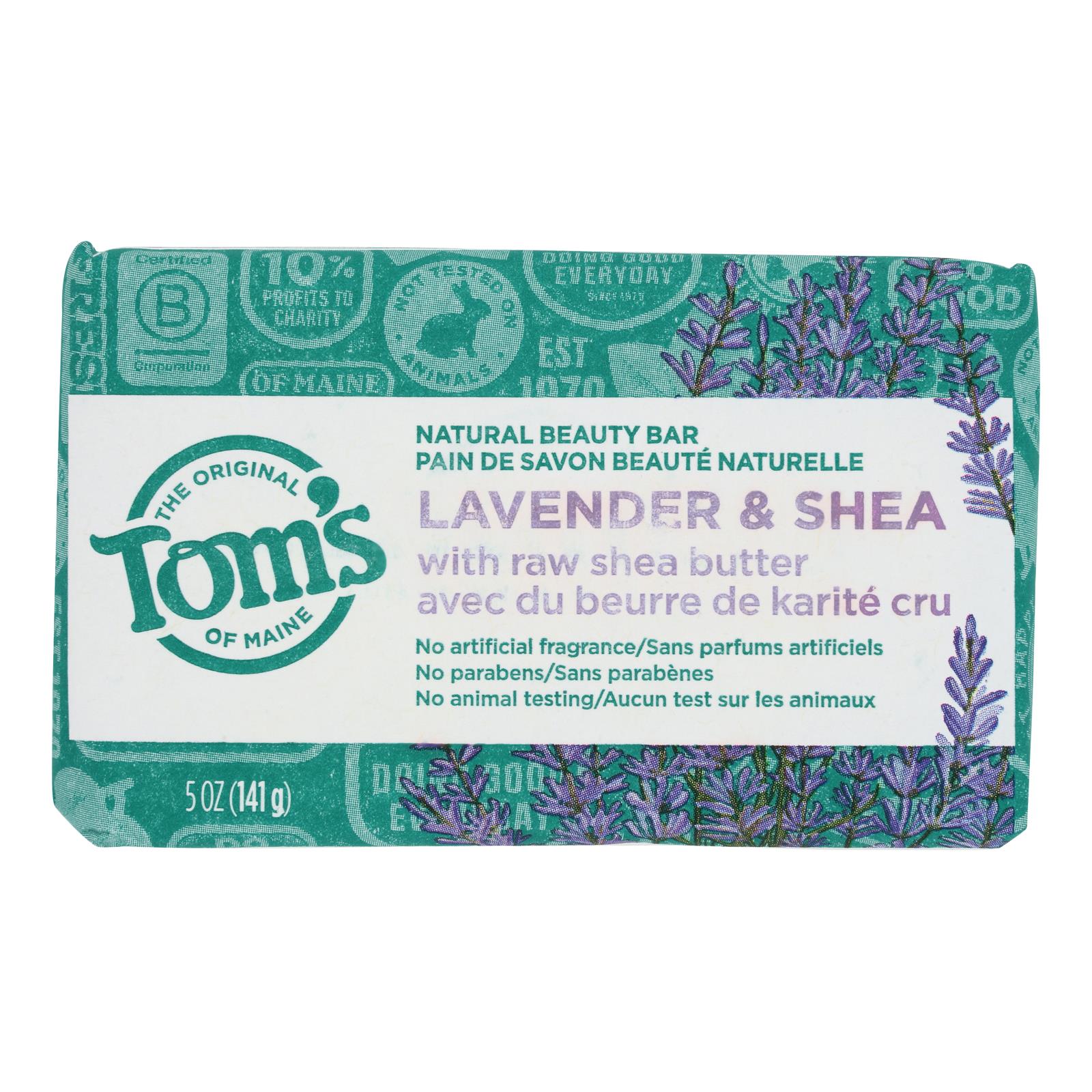 Tom's Of Maine Beauty Bar Soap - Lavender Tea Tree - Case Of 6 - 5 Oz