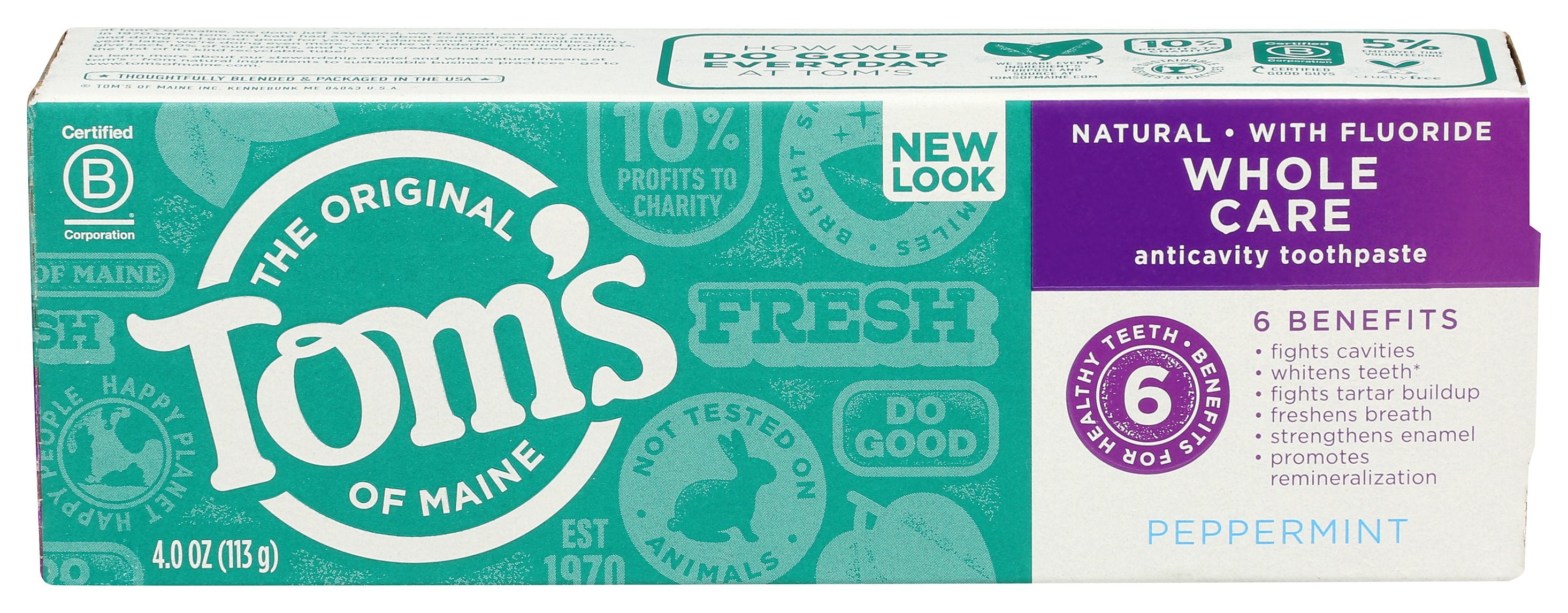 TOMS OF MAINE TTHPASTE WHL CARE PPRMNT