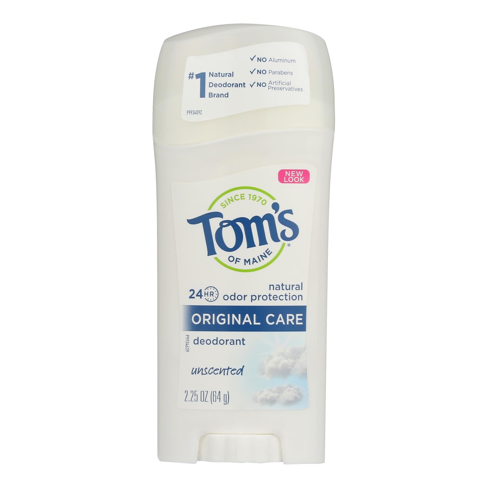 Tom's Of Maine Natural Original Deodorant Unscented - 2.25 Oz - Case Of 6