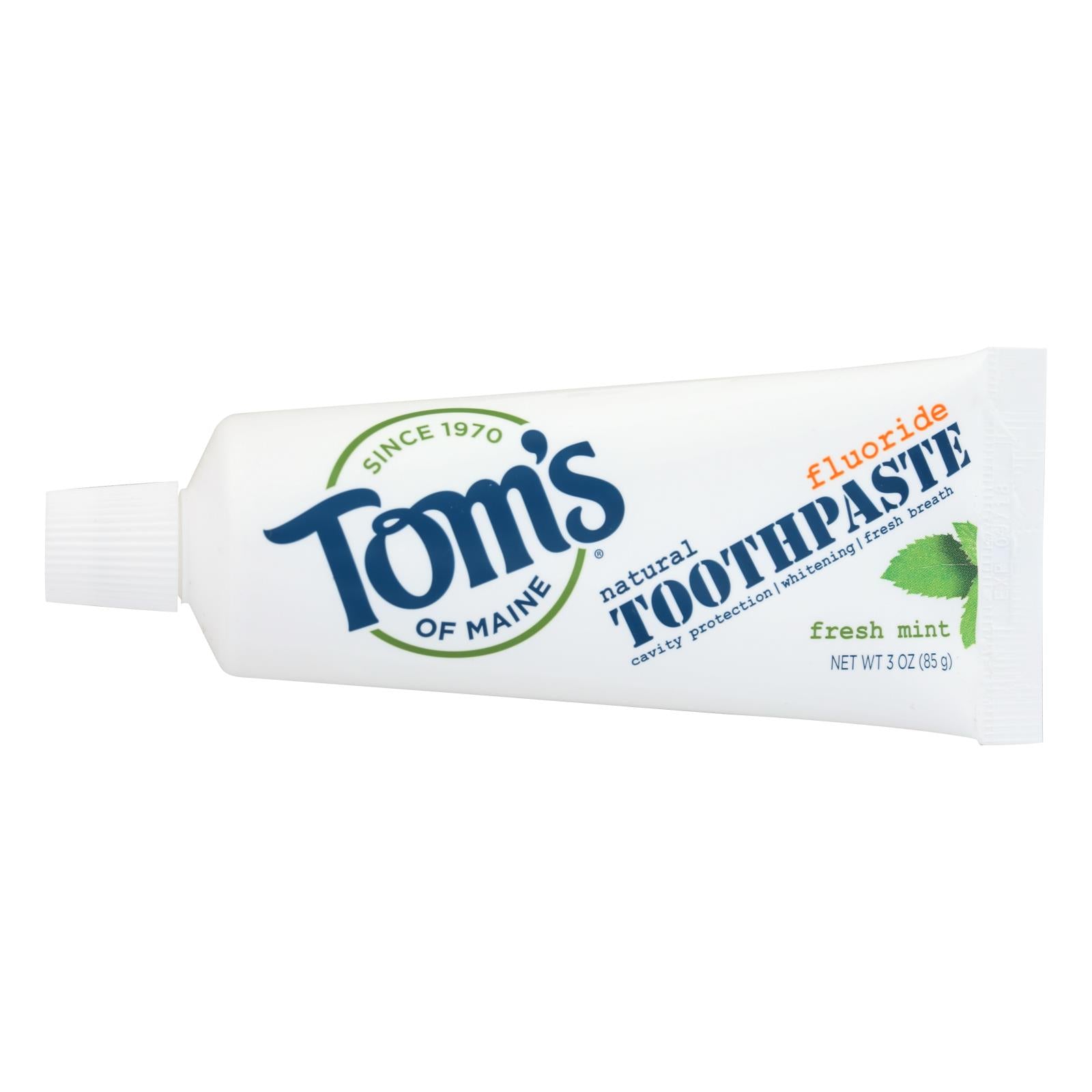 Tom's of Maine Travel Natural Toothpaste - Fresh Mint Fluoride - Case of 24 - 3 oz.