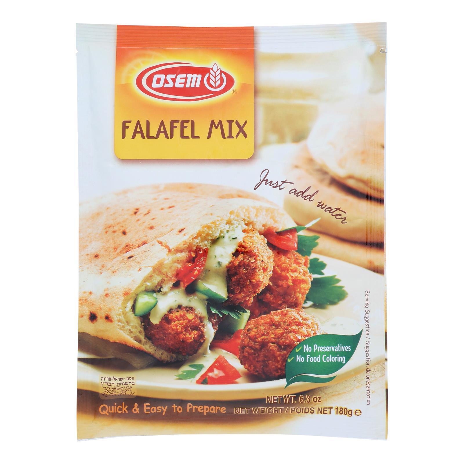 Osem Falafel Mix Envelope - Case of 12 - 6.3 oz.