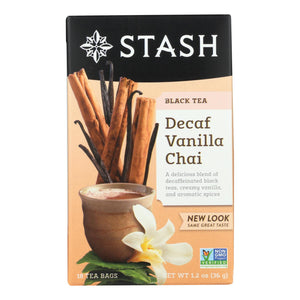 Stash Tea Vanilla Chai Decaf Tea  - Case Of 6 - 18 Ct