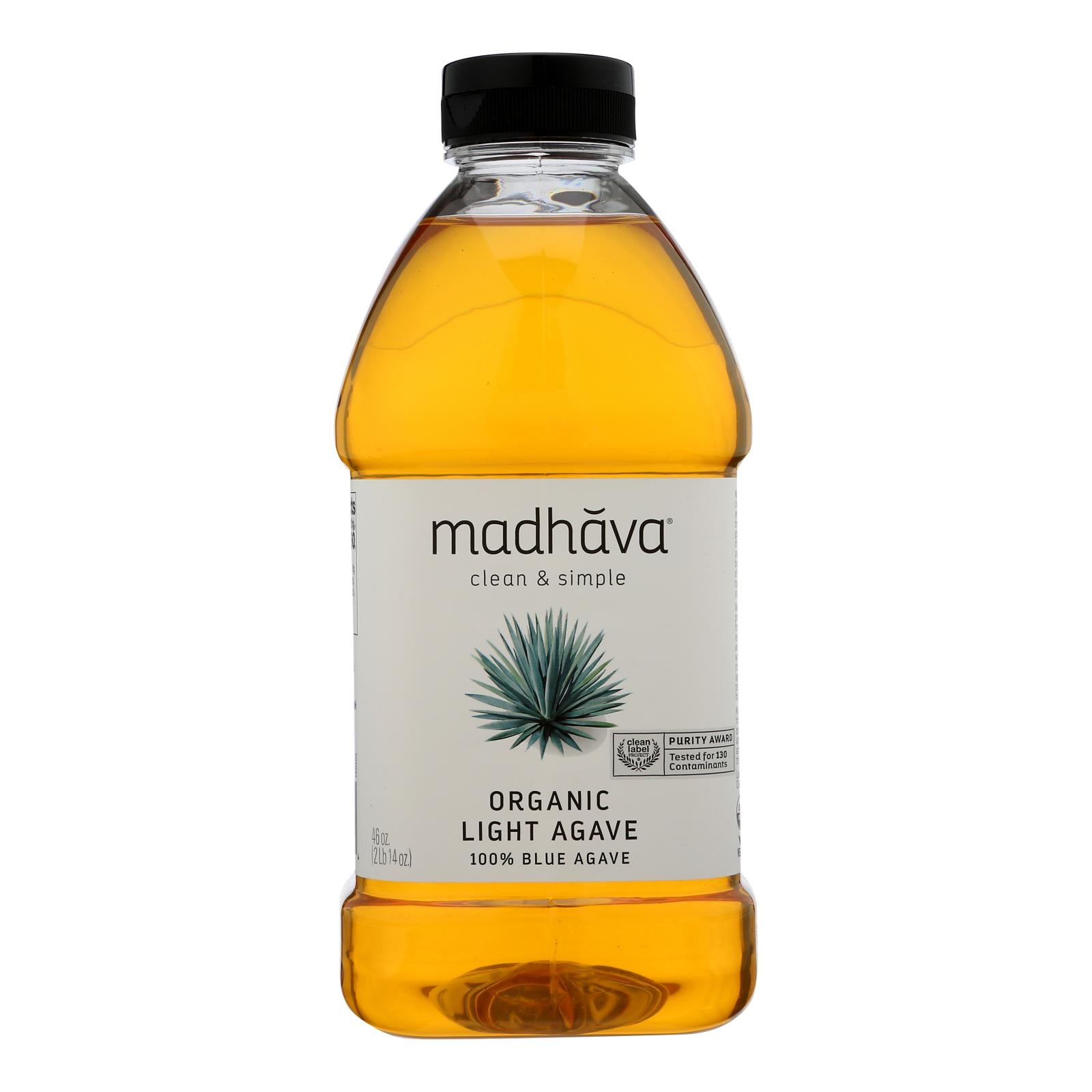 Madhava Honey Agave Nectar - Organic - Light - Case Of 4 - 46 Oz