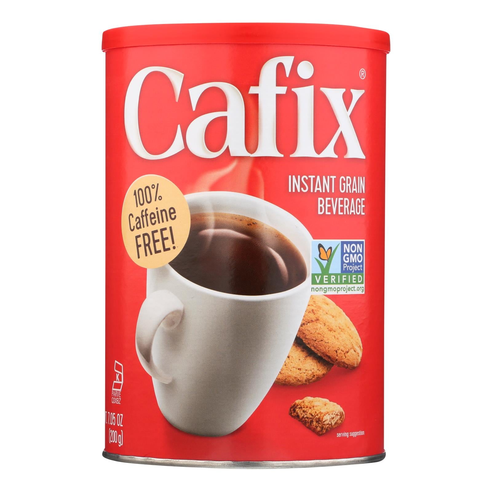 Cafix All Natural Instant Beverage Coffee Substitute - Caffeine Free - Case Of 6 - 7.05 Oz.