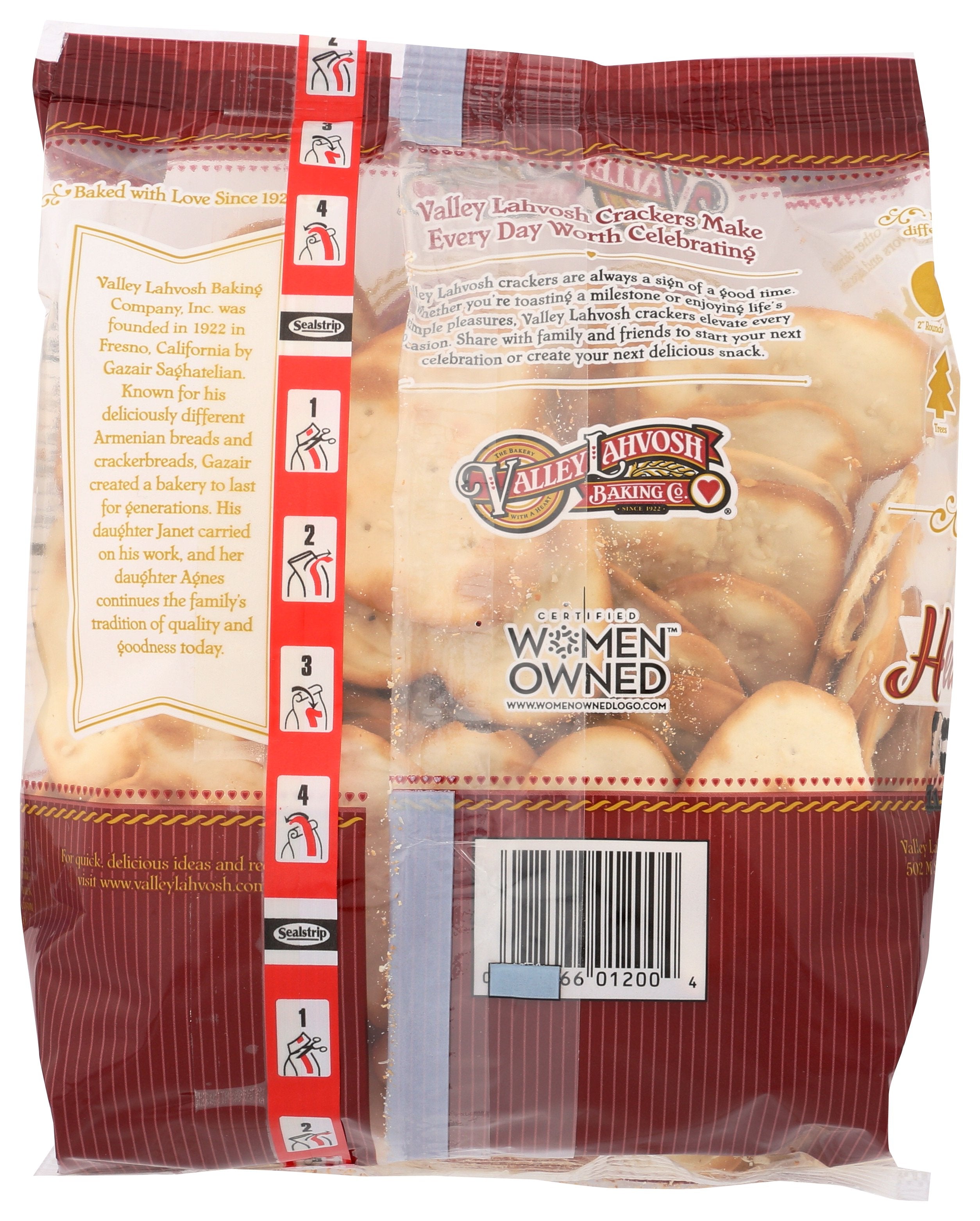 VALLEY LAHVOSH CRACKER HEART ORGNL BAG - Case of 12