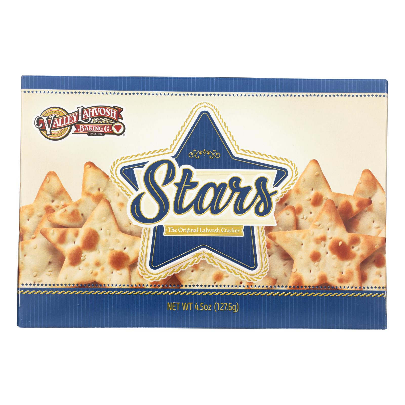 Valley Lahvosh - Crispbread Stars Original - Case of 12-4.5 OZ