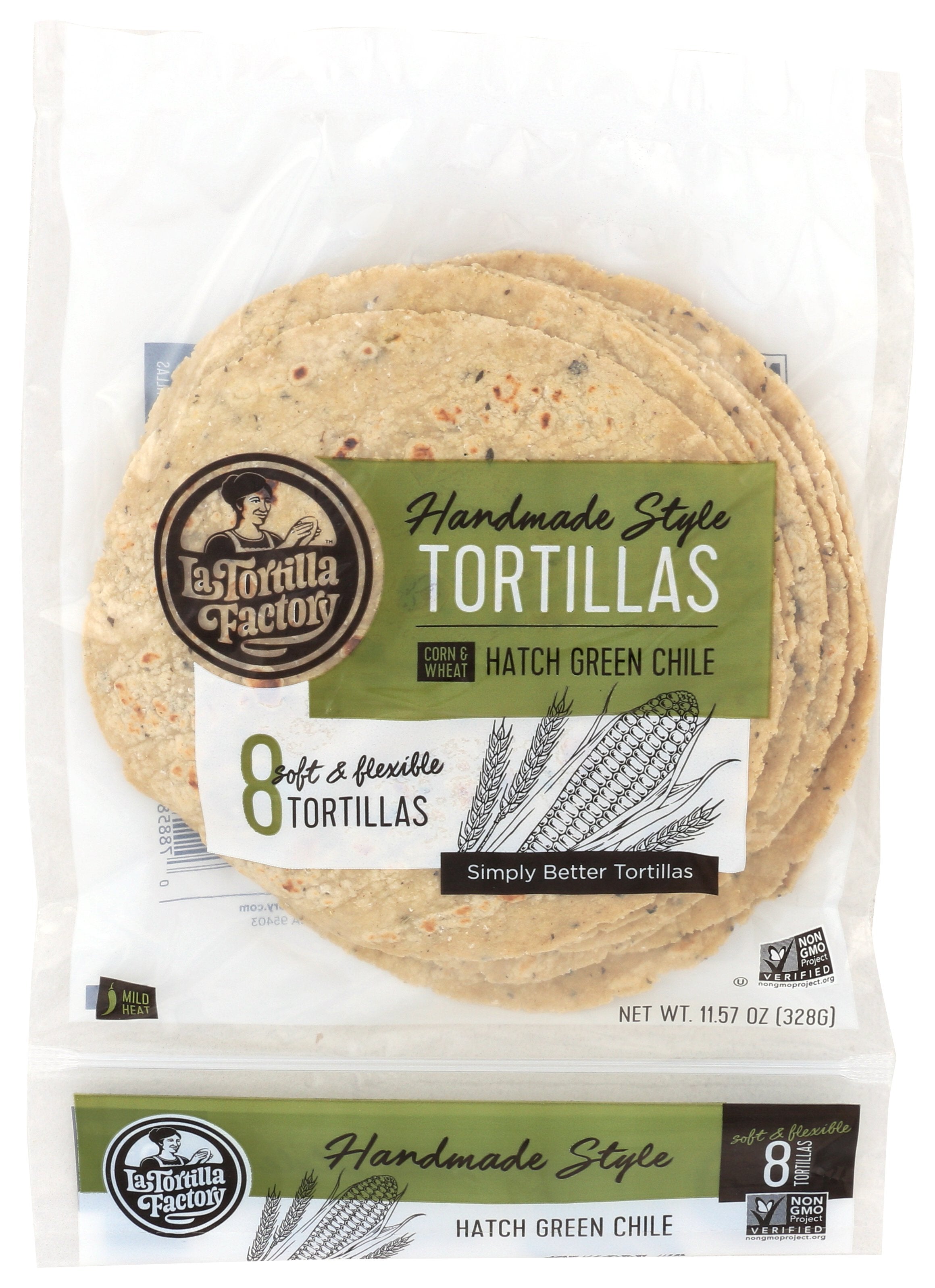 LA TORTILLA FACTORY TORTILLA CORN HMS GRN CHI - Case of 12
