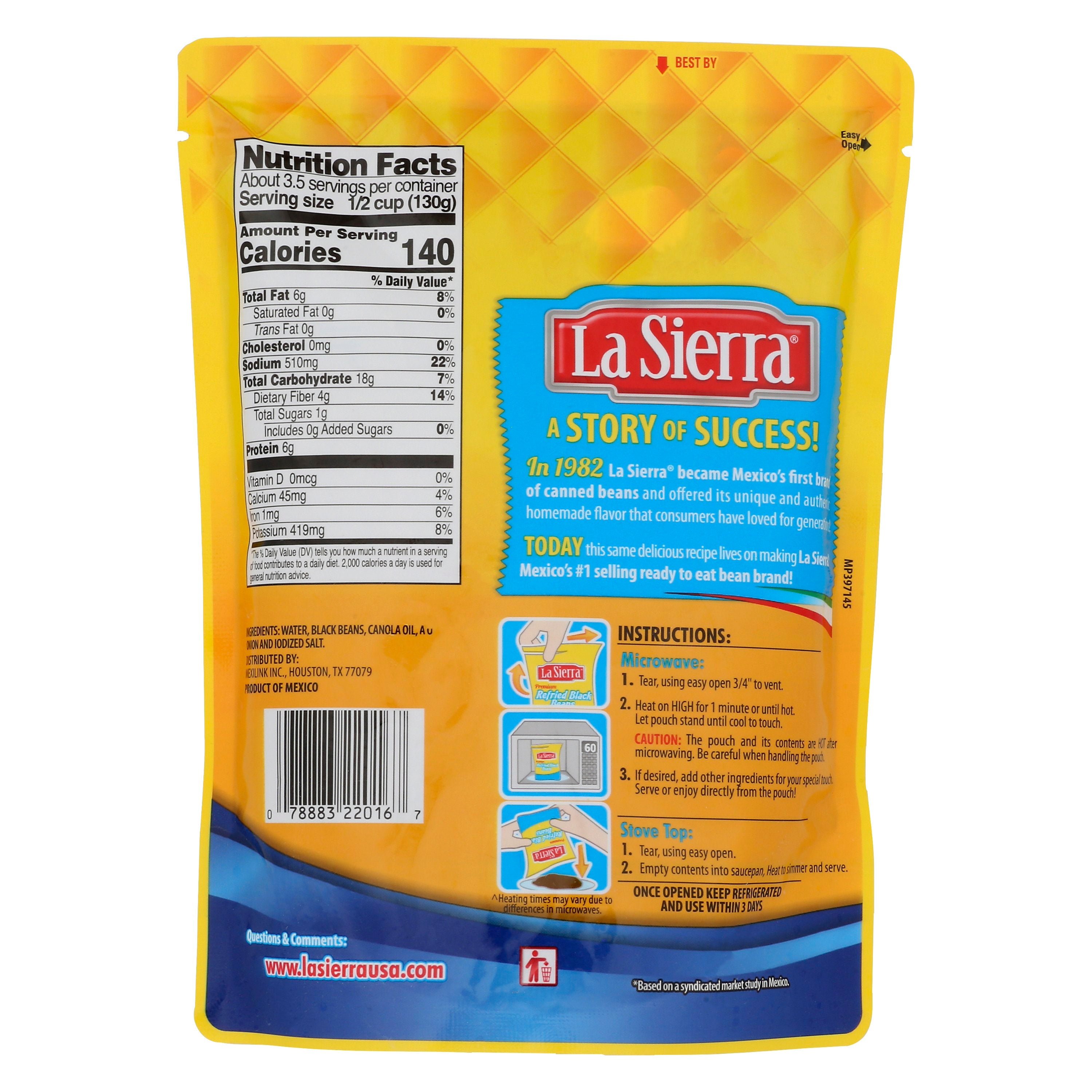 LA SIERRA BEANS BLACK POUCH - Case of 8