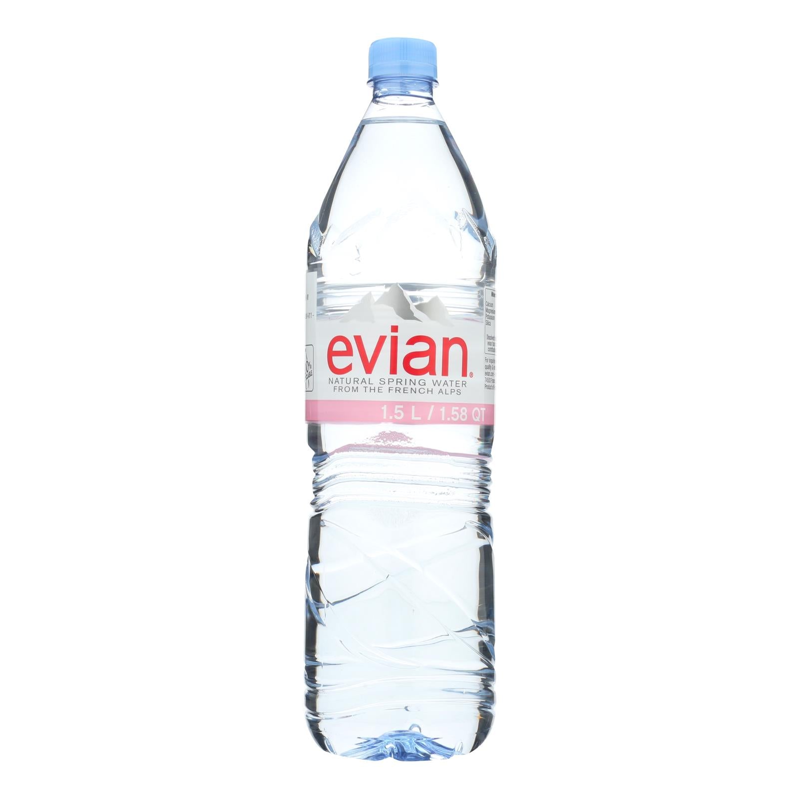 Evians Spring Water Natural Spring Water - Water - Case of 12 - 50.7 FL oz.