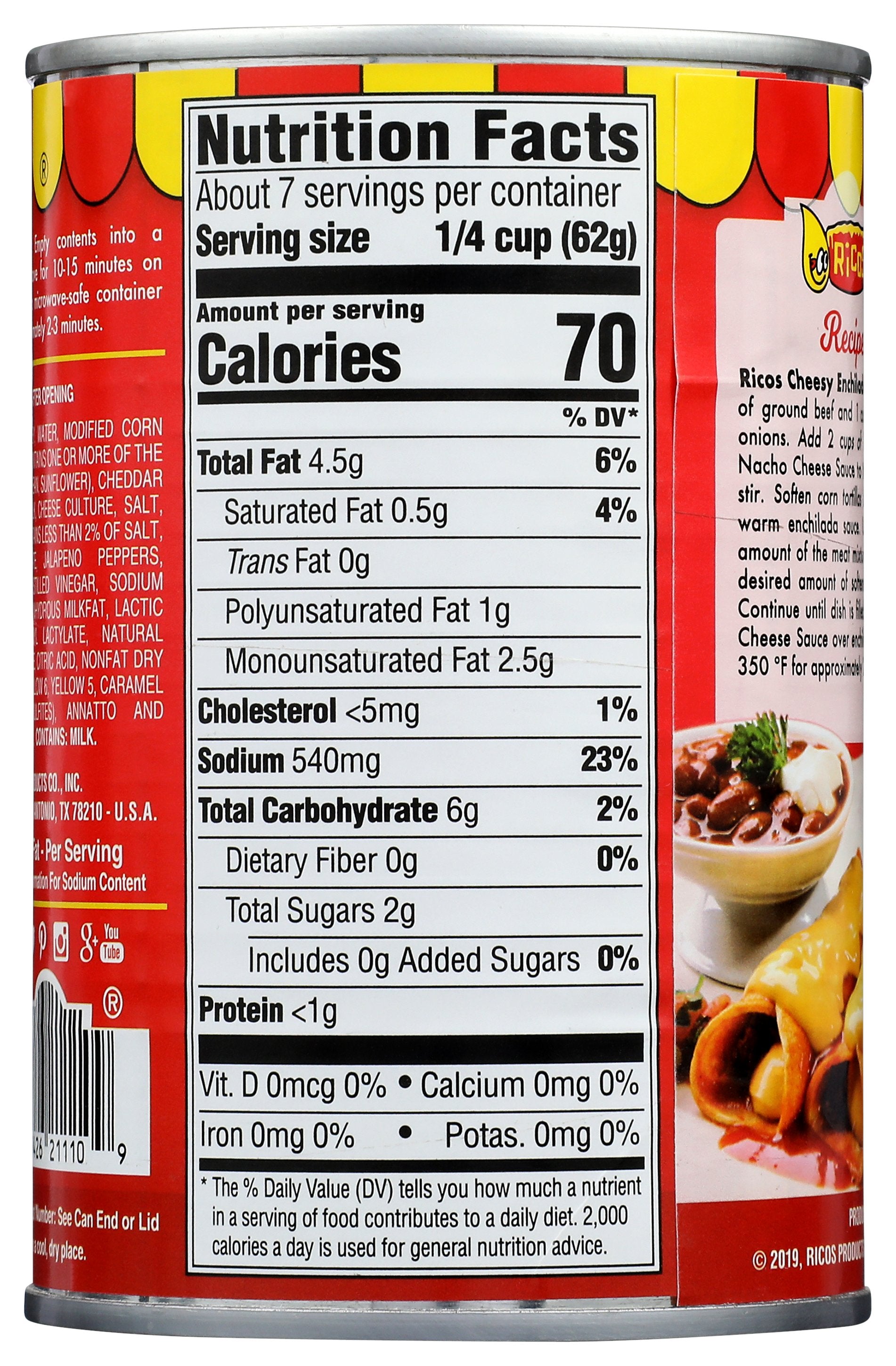 RICOS CHEESE NACHO GRMT - Case of 12