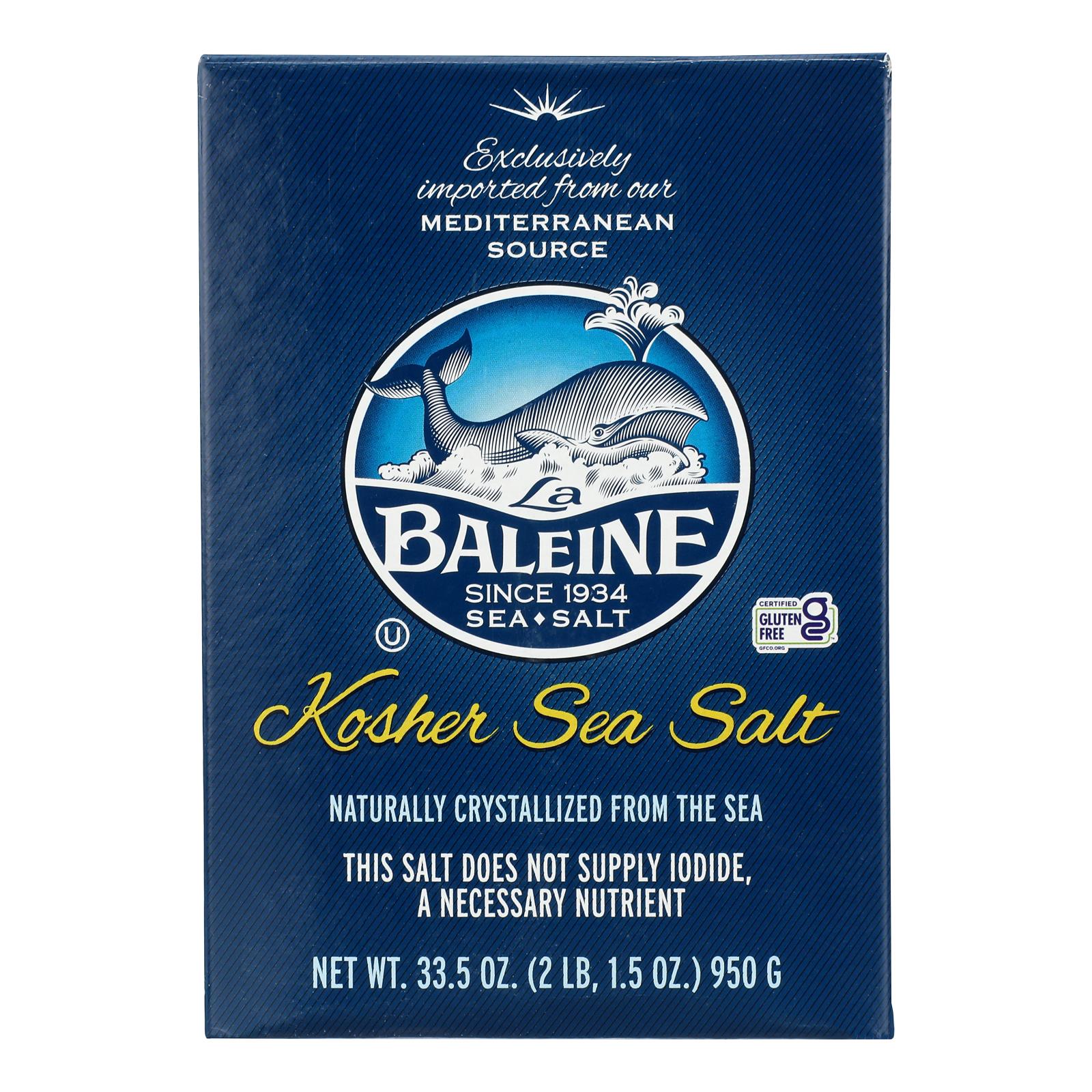 La Baleine Sea Salt - Kosher Sea Salt - Case Of 9-33.5 Oz