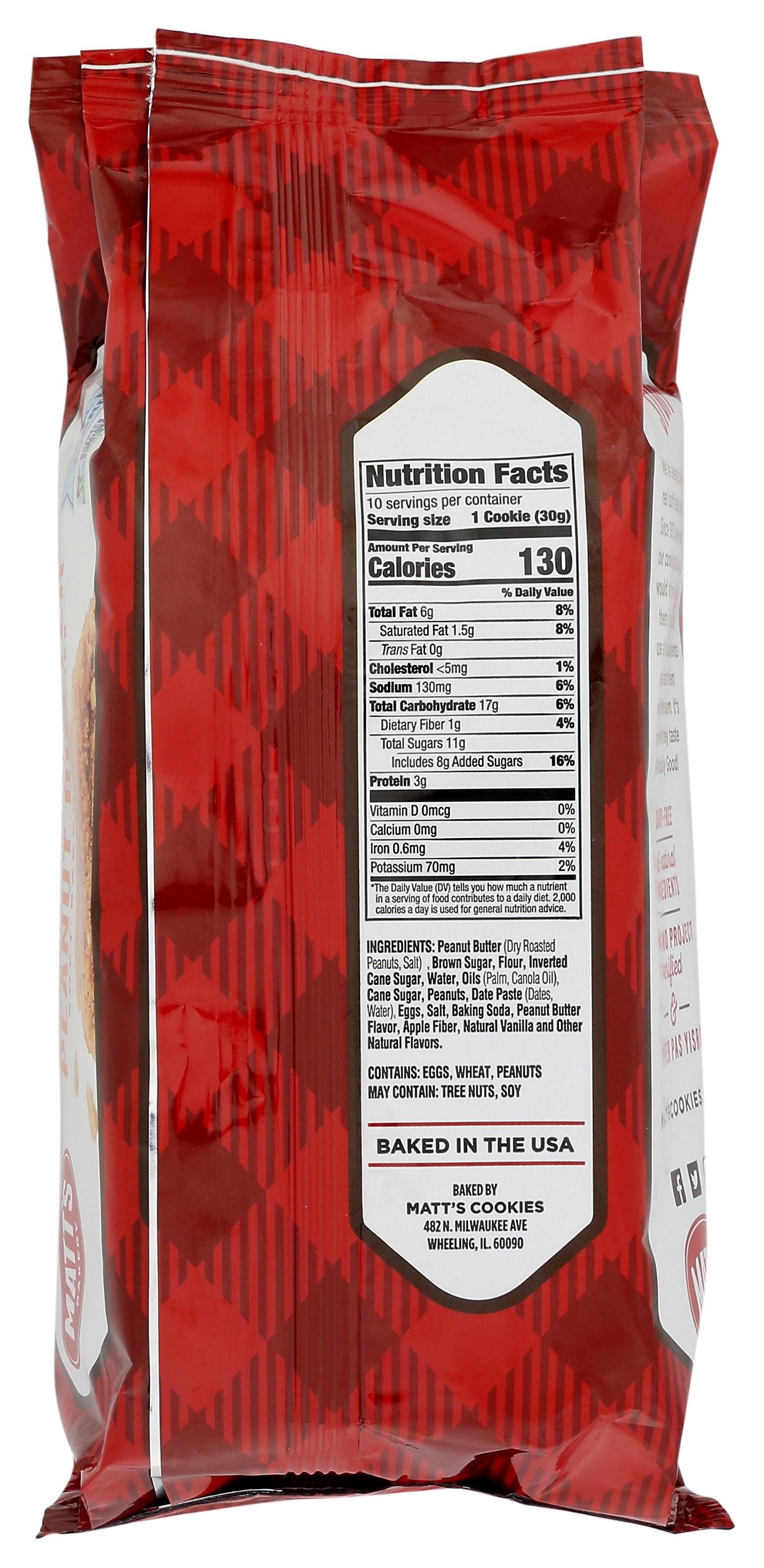MATTS COOKIES COOKIE PEANUT BUTTER - Case of 6