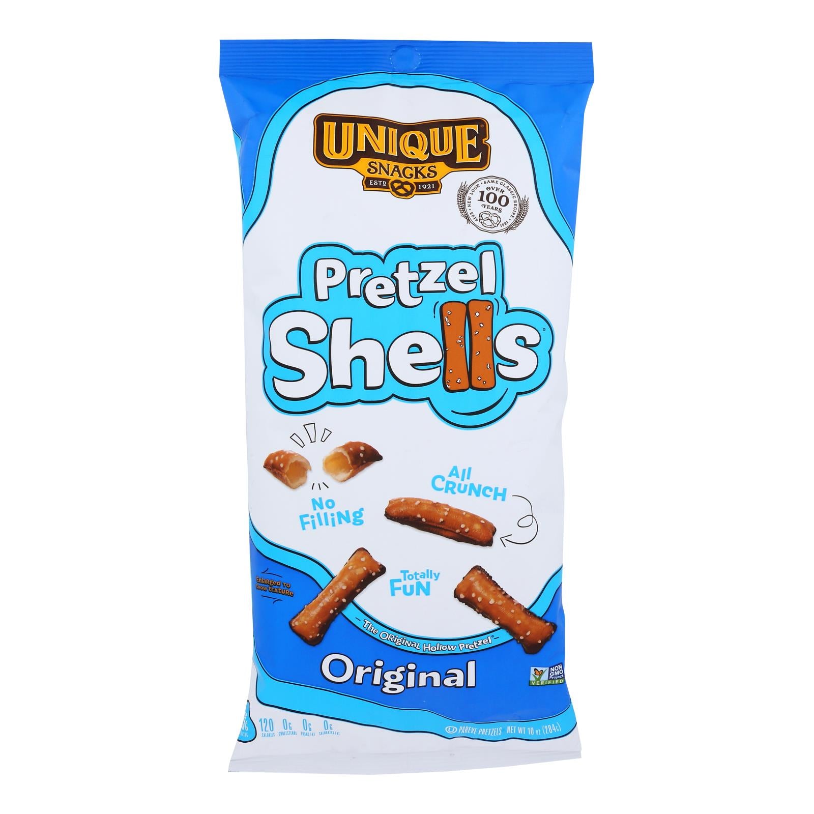 Unique Pretzels - Pretzel Shells - Original - Case Of 12 - 10 Oz.