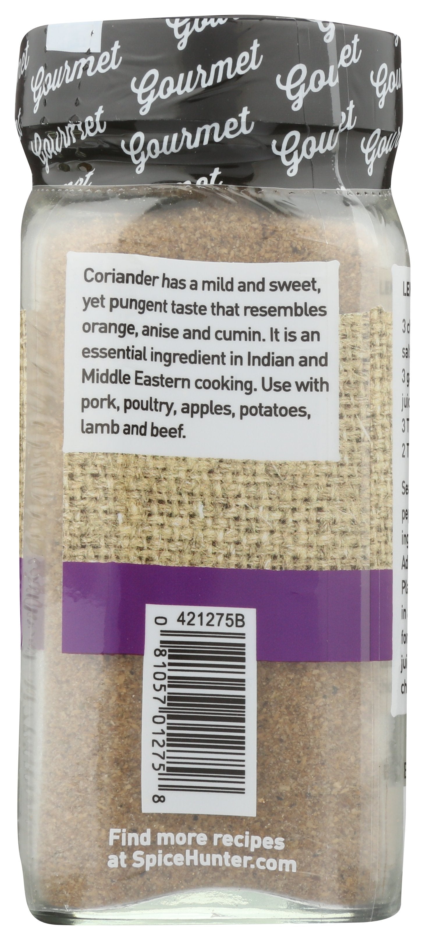 SPICE HUNTER CORIANDER GRND MOROCCAN - Case of 6