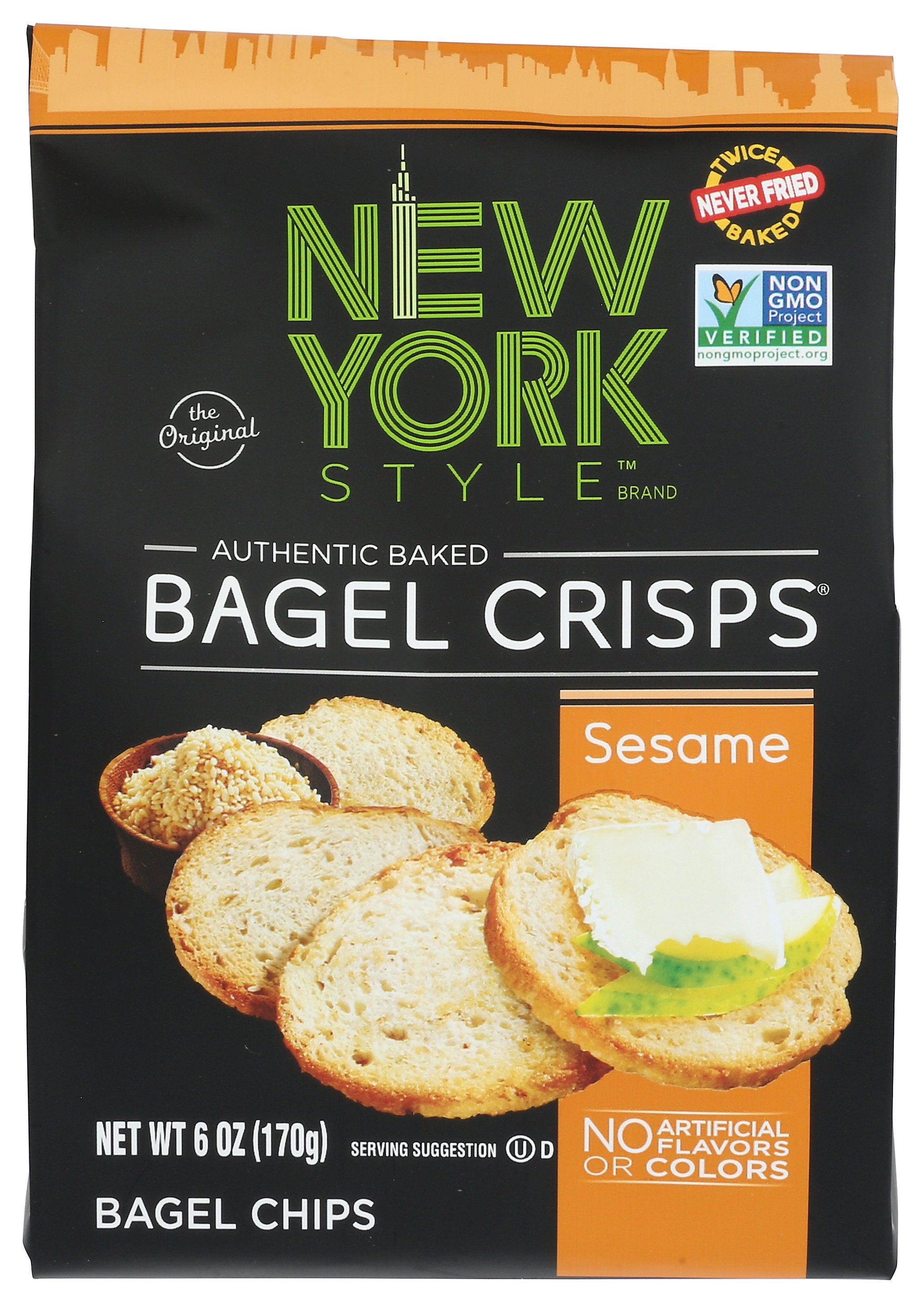 NEW YORK STYLE BAGEL CRISP SESAME - Case of 6