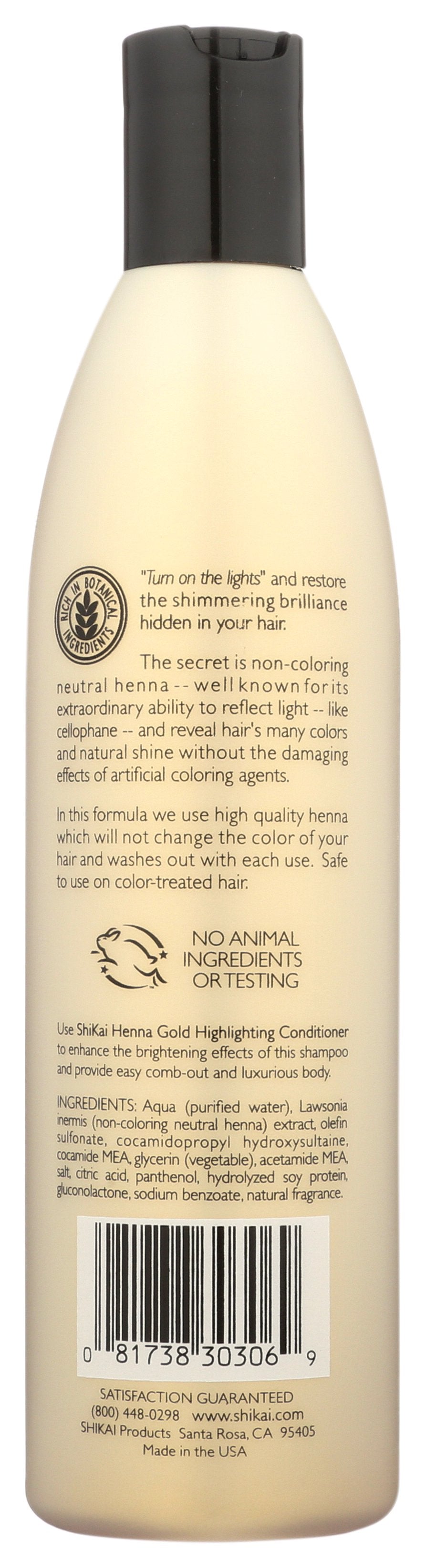 SHIKAI SHAMPOO HGHLGHTNG HENNA GOLD - Case of 3