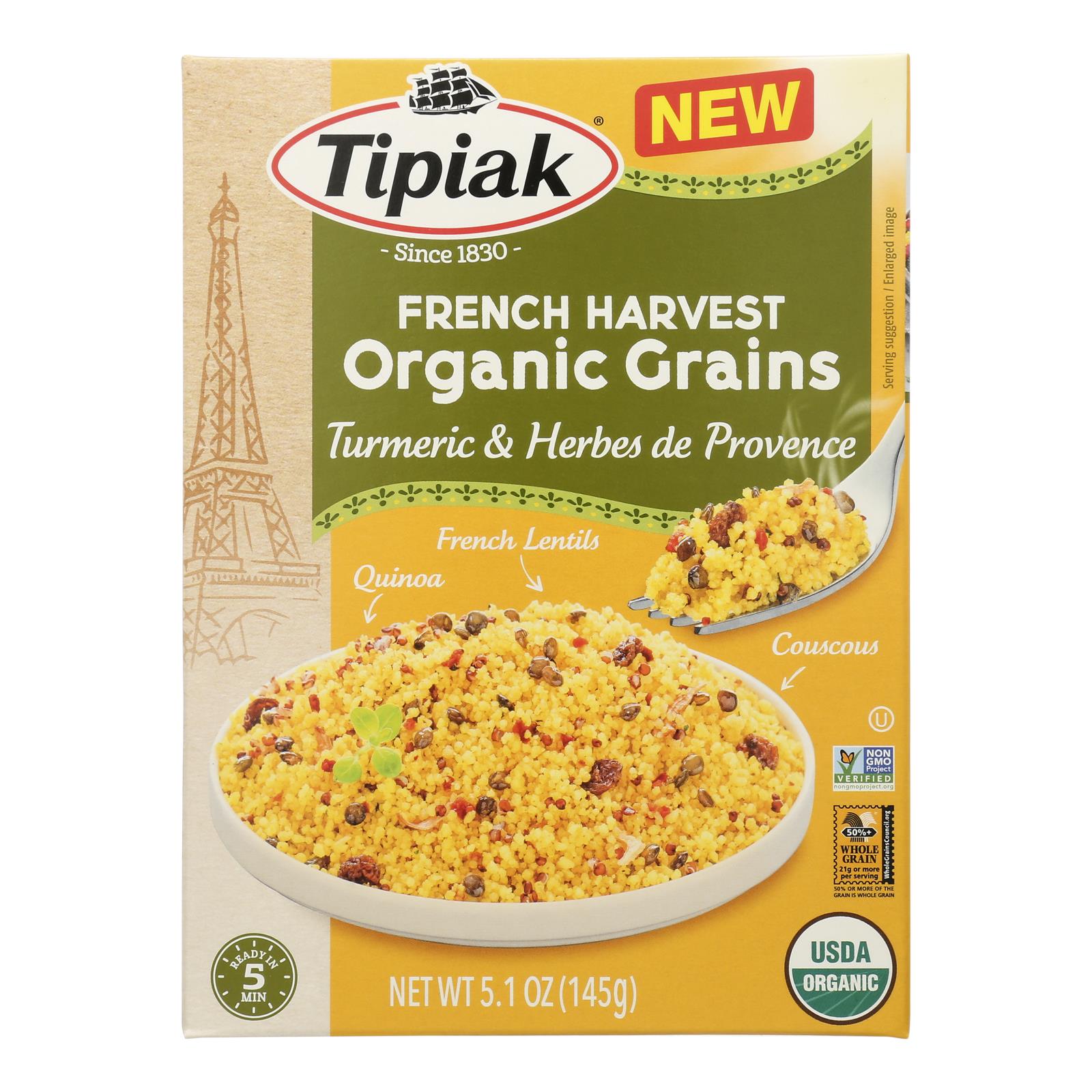 Tipiak - Grains Tumeric Herbs - Case Of 8-5.1 Oz