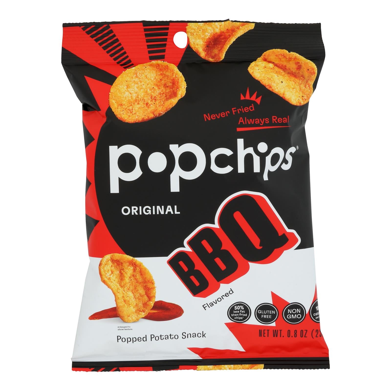 Popchips Potato Chip - Barbeque - Case Of 24 - 0.8 Oz.
