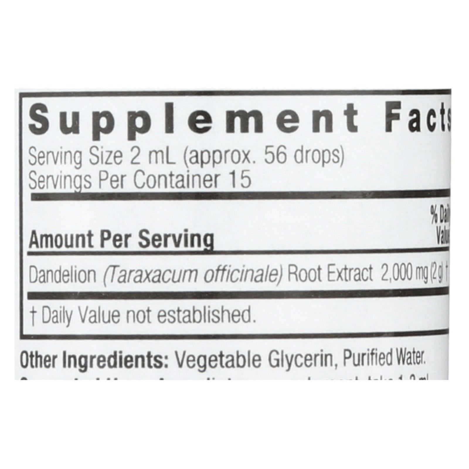 Nature's Answer - Af Dandelion Root - 1 fl oz