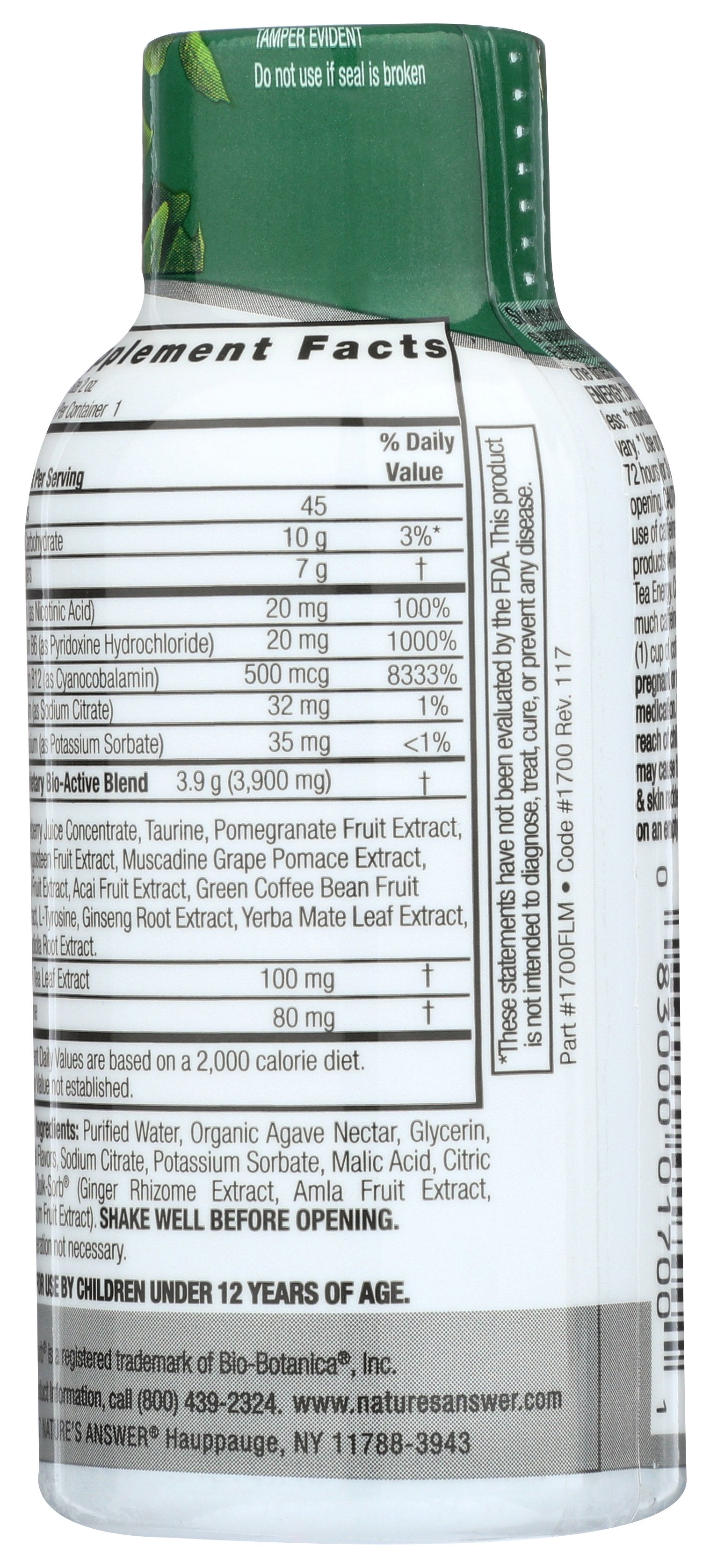 NATURES ANSWER SHOT ENERGY MXD BERR - Case of 12