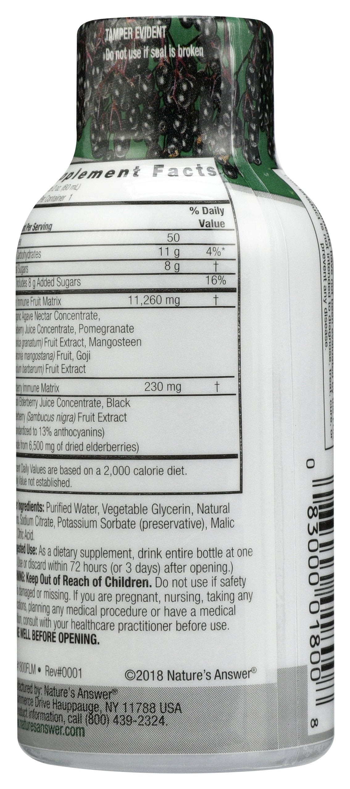 NATURES ANSWER SHOT SAMBUCUS SUPER - Case of 12