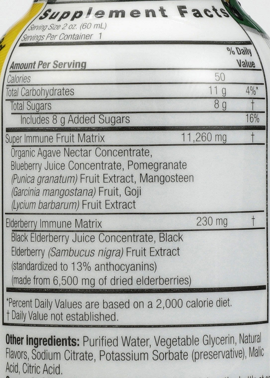 NATURES ANSWER SHOT SAMBUCUS SUPER - Case of 12