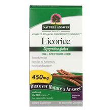 Load image into Gallery viewer, Nature&#39;s Answer - Licorice Root - 90 Vegetarian Capsules