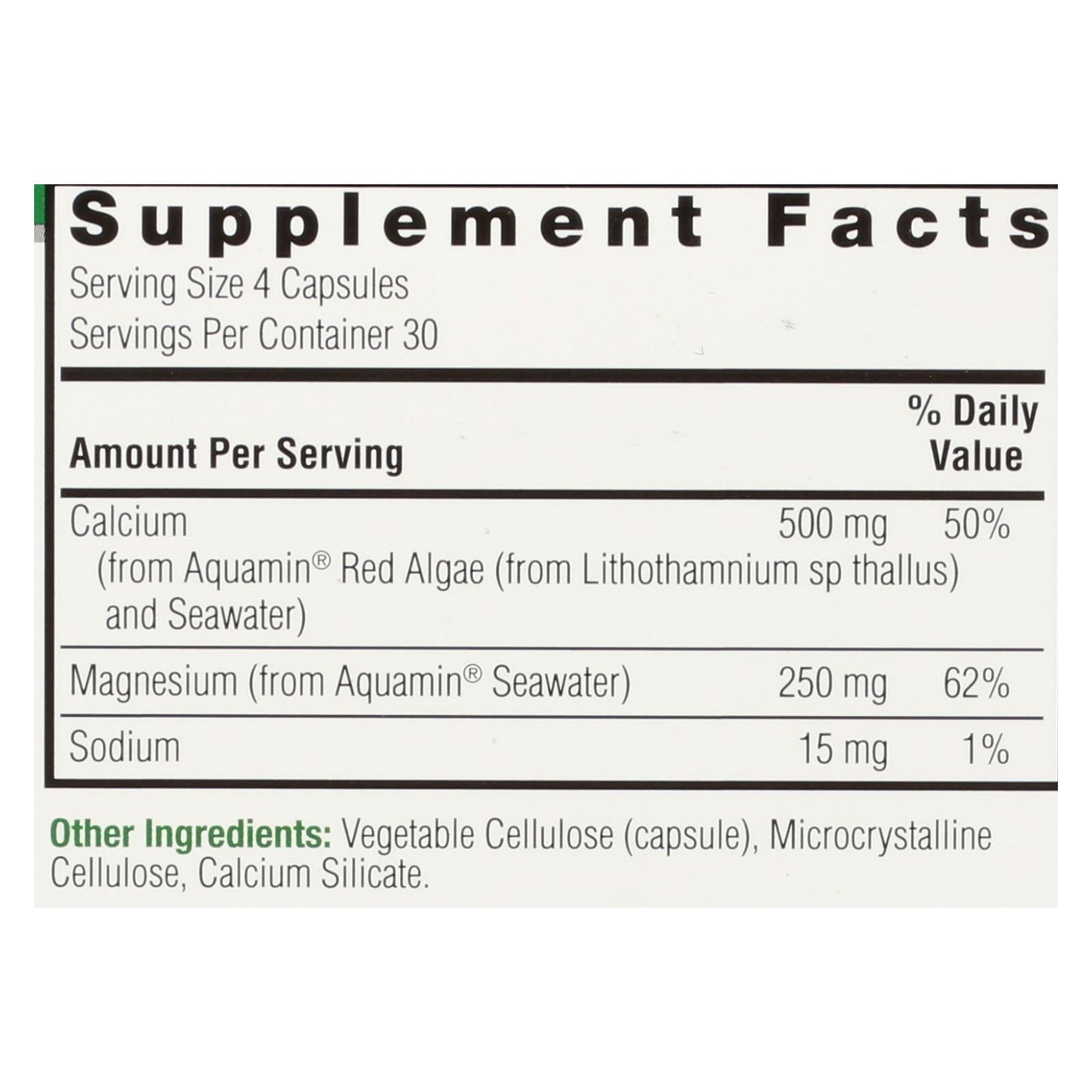 Nature's Answer Plant Based Cal-mag Dietary Supplement  - 1 Each - 120 Cap