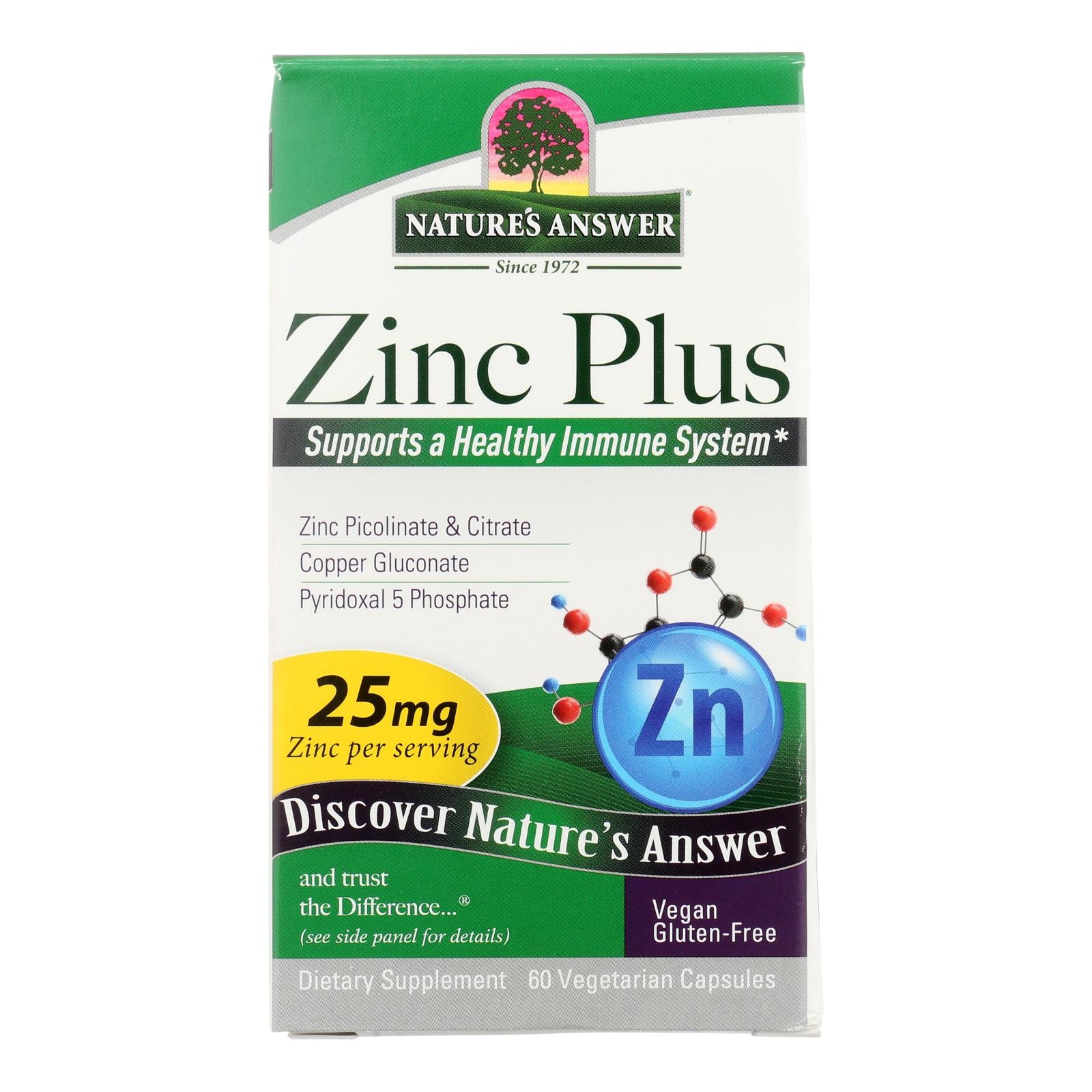 Nature's Answer - Zinc Plus - 1 Each-60 Vcap