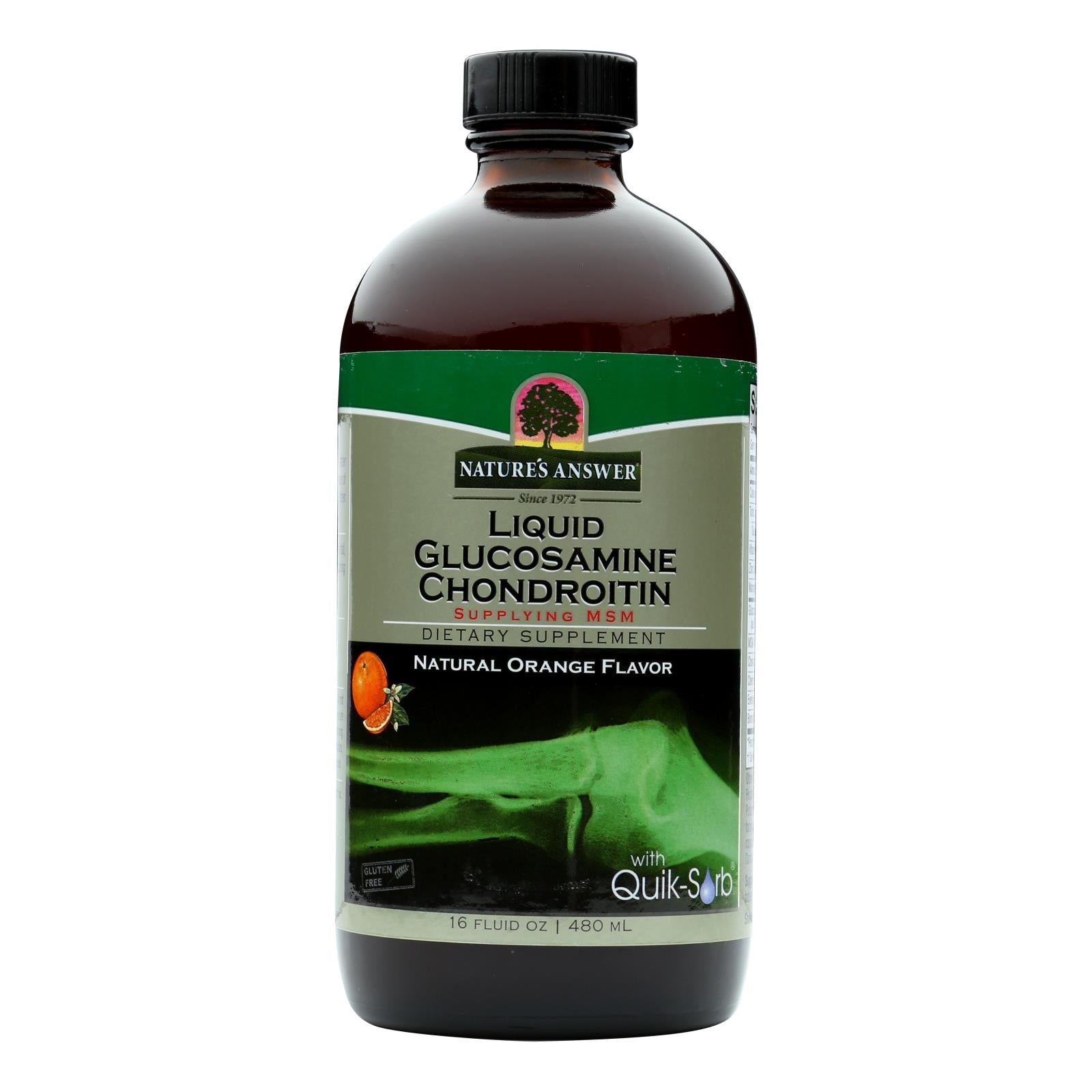 Nature's Answer - Liquid Glucosamine and Chondroitin with MSM Natural Orange - 16 fl oz