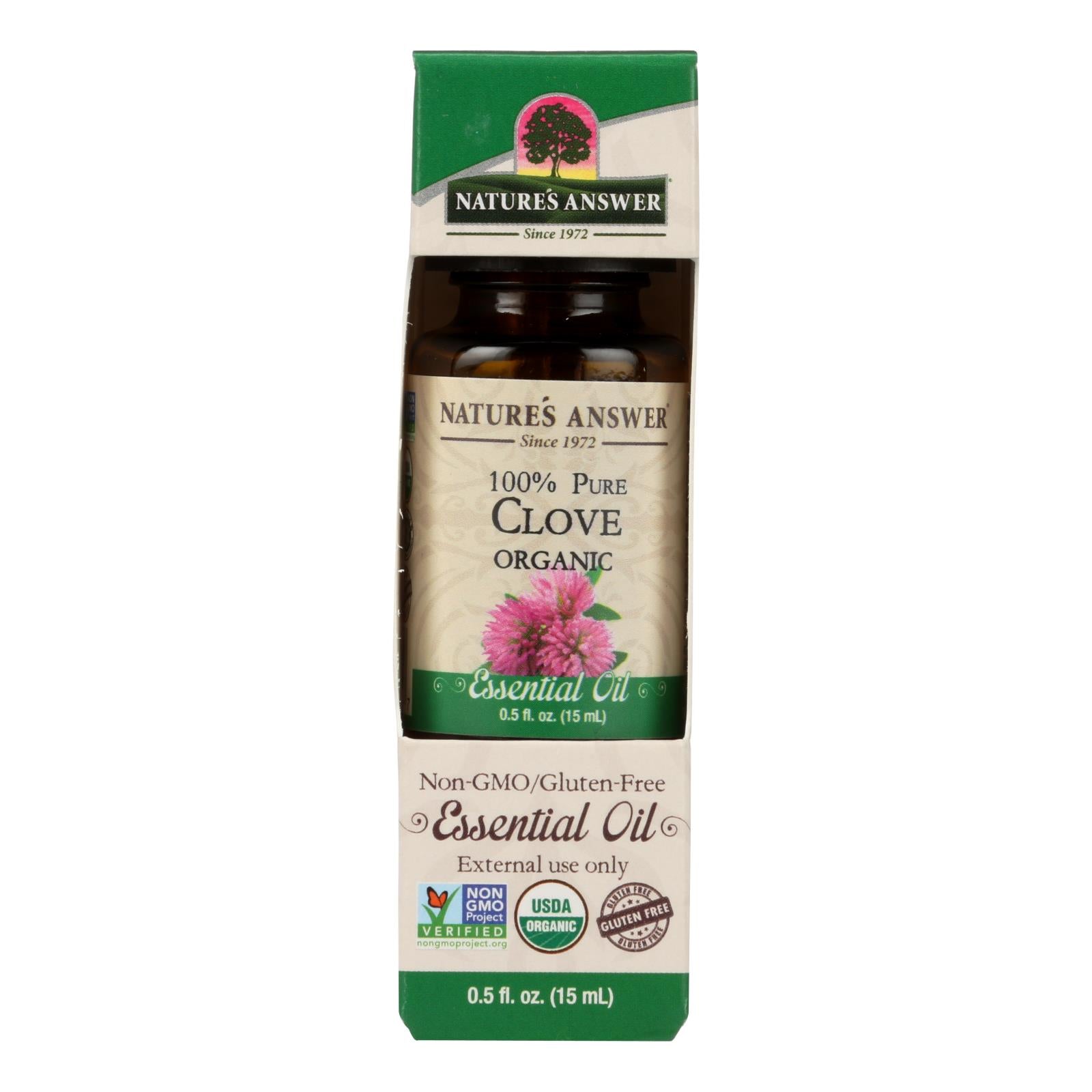 Nature's Answer - Organic Essential Oil - Clove - 0.5 Oz.