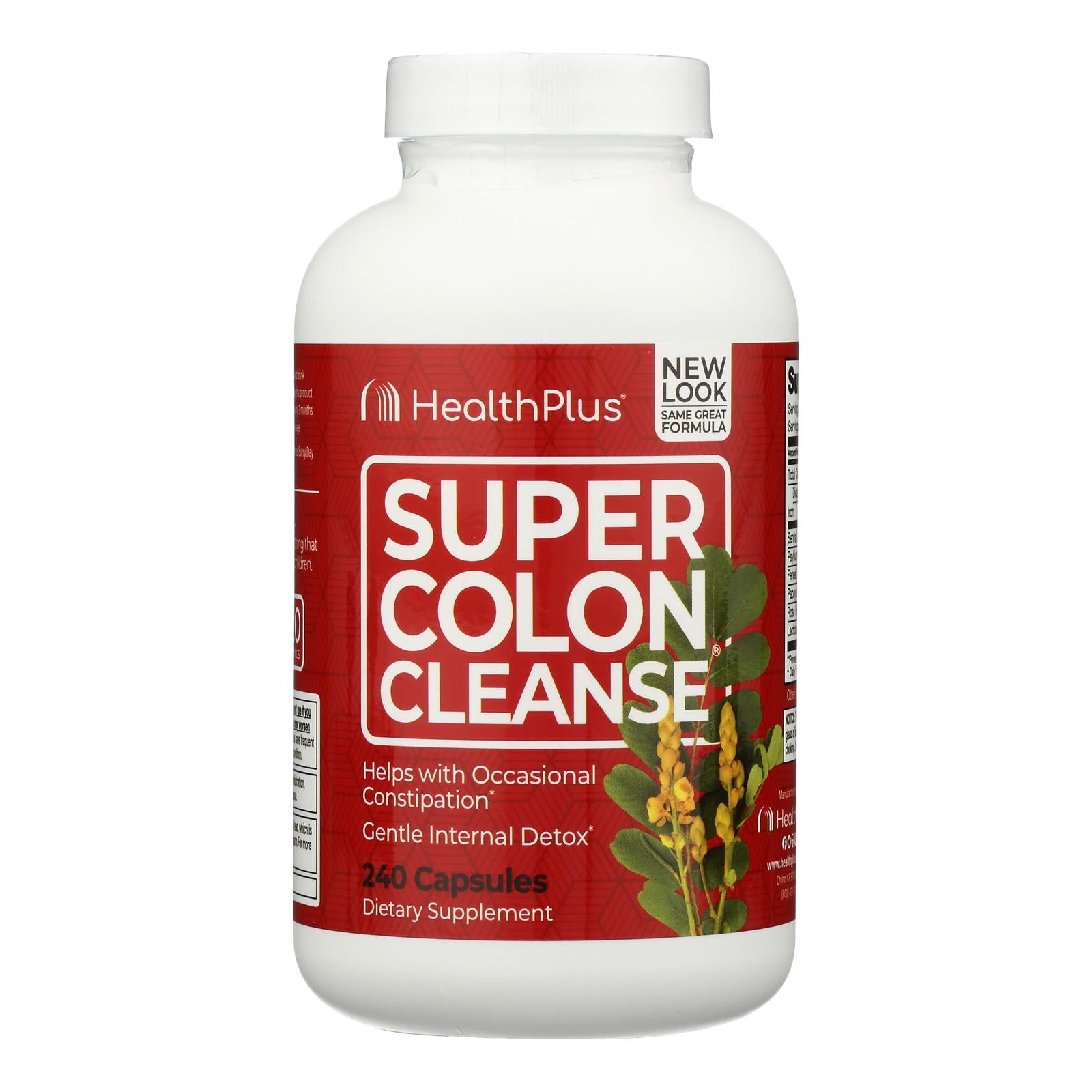 Health Plus - Super Colon Cleanse - 500 Mg - 240 Capsules