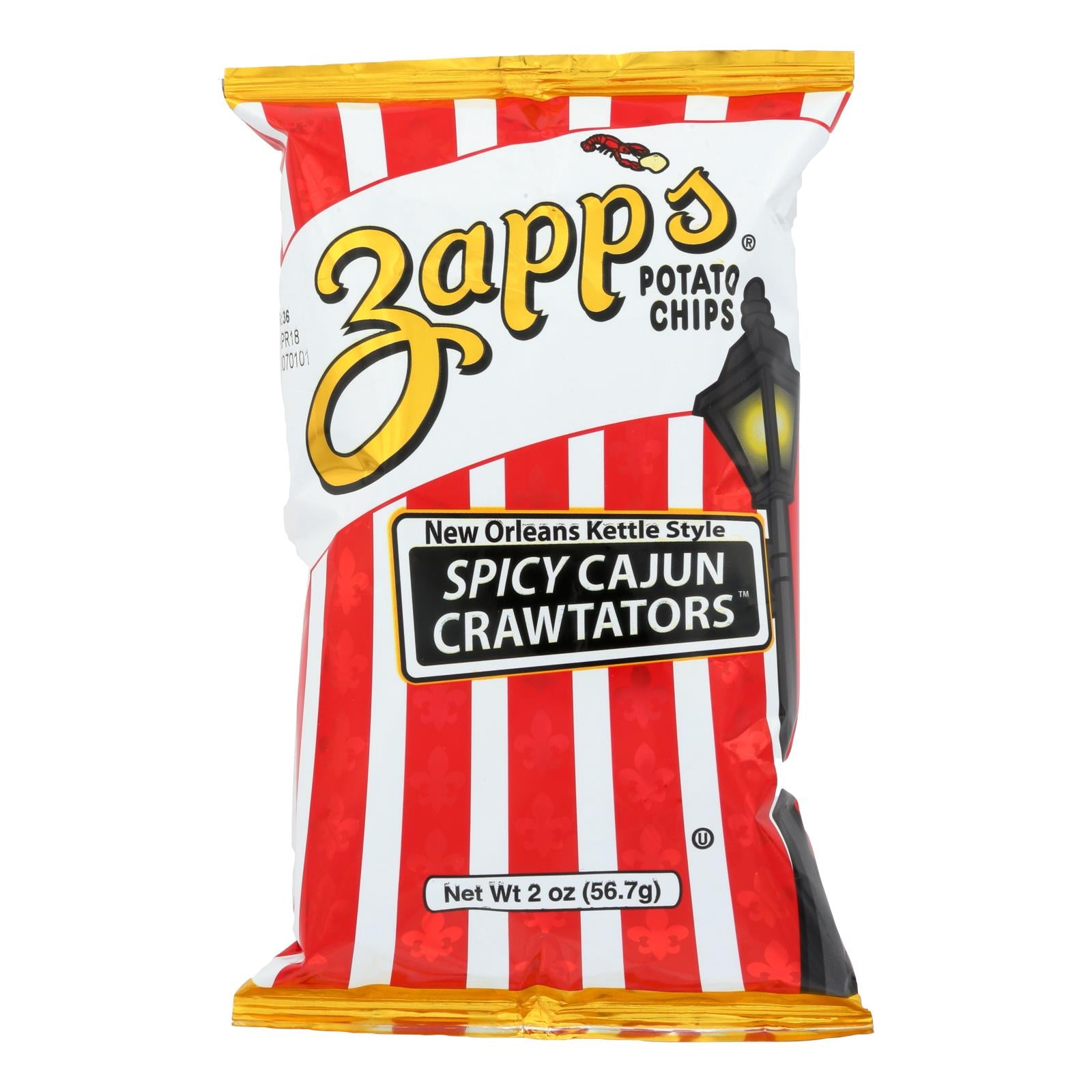 Zapps Potato Chips Chips - Cajun Crawtator - 2o - Case Of 25 - 2 Oz