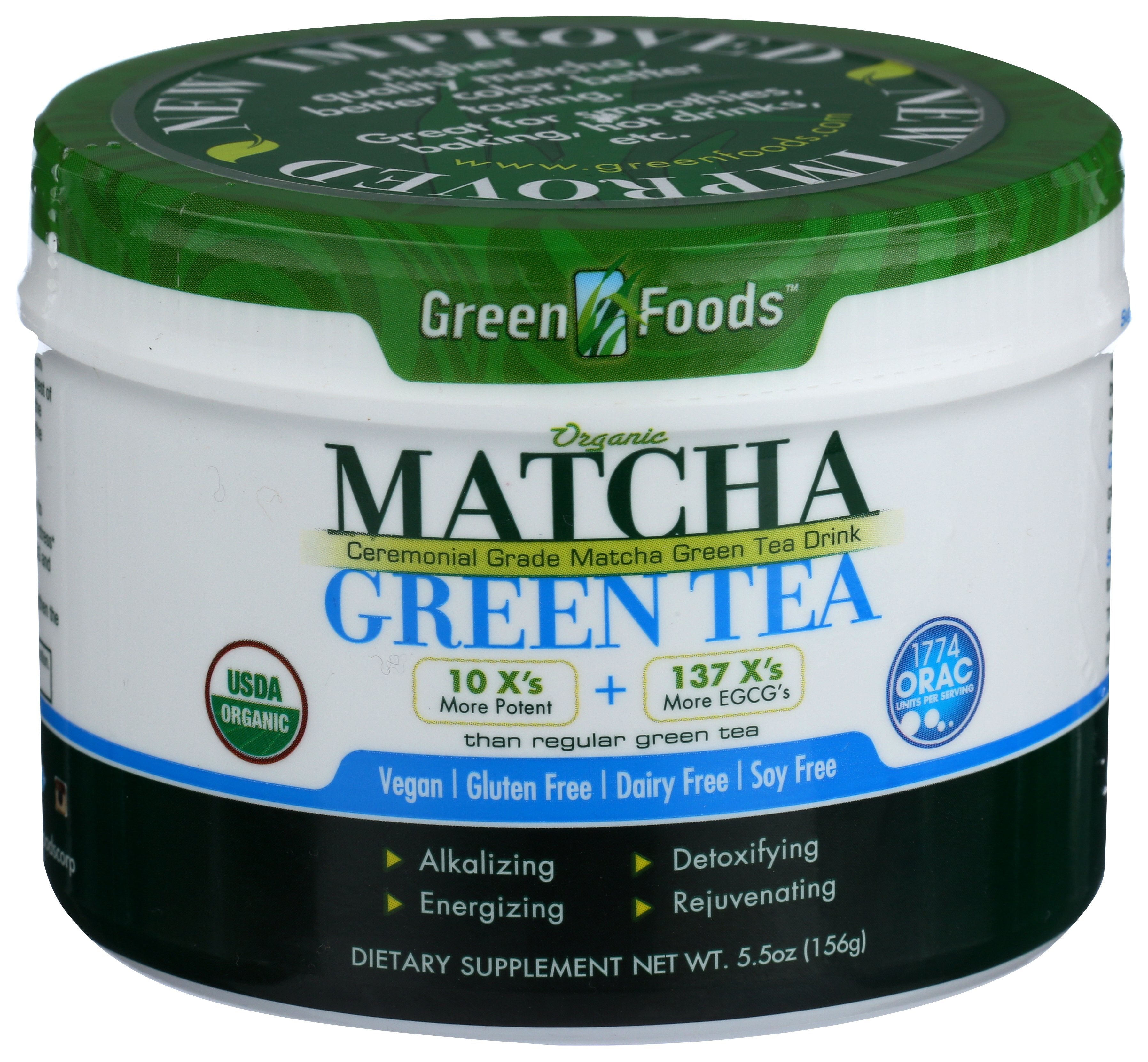 GREEN FOODS TEA GRN MATCHA BRWN RICE SOLID - Case of 3