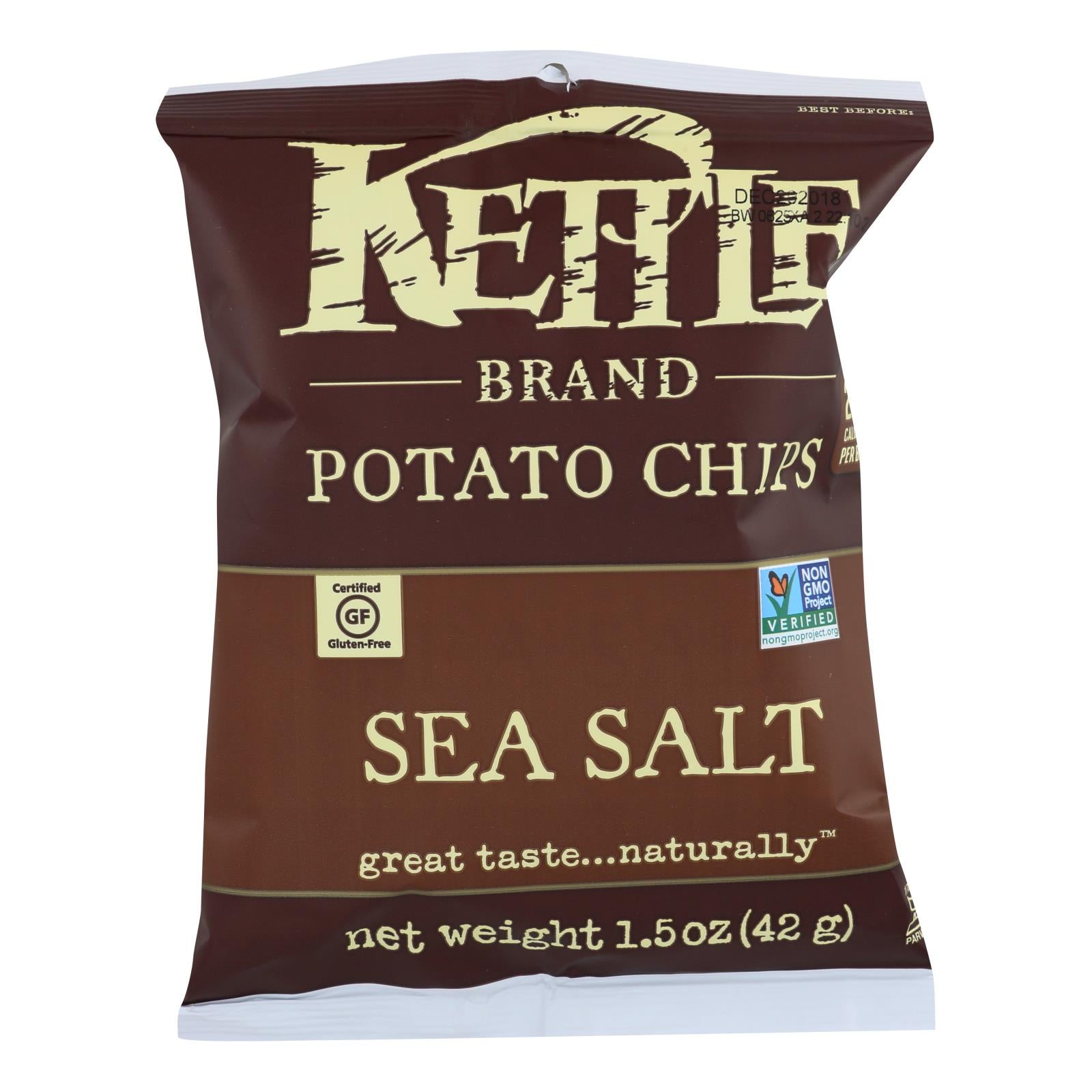 Kettle Brand Potato Chips - Sea Salt - 1.5 Oz - Case Of 24