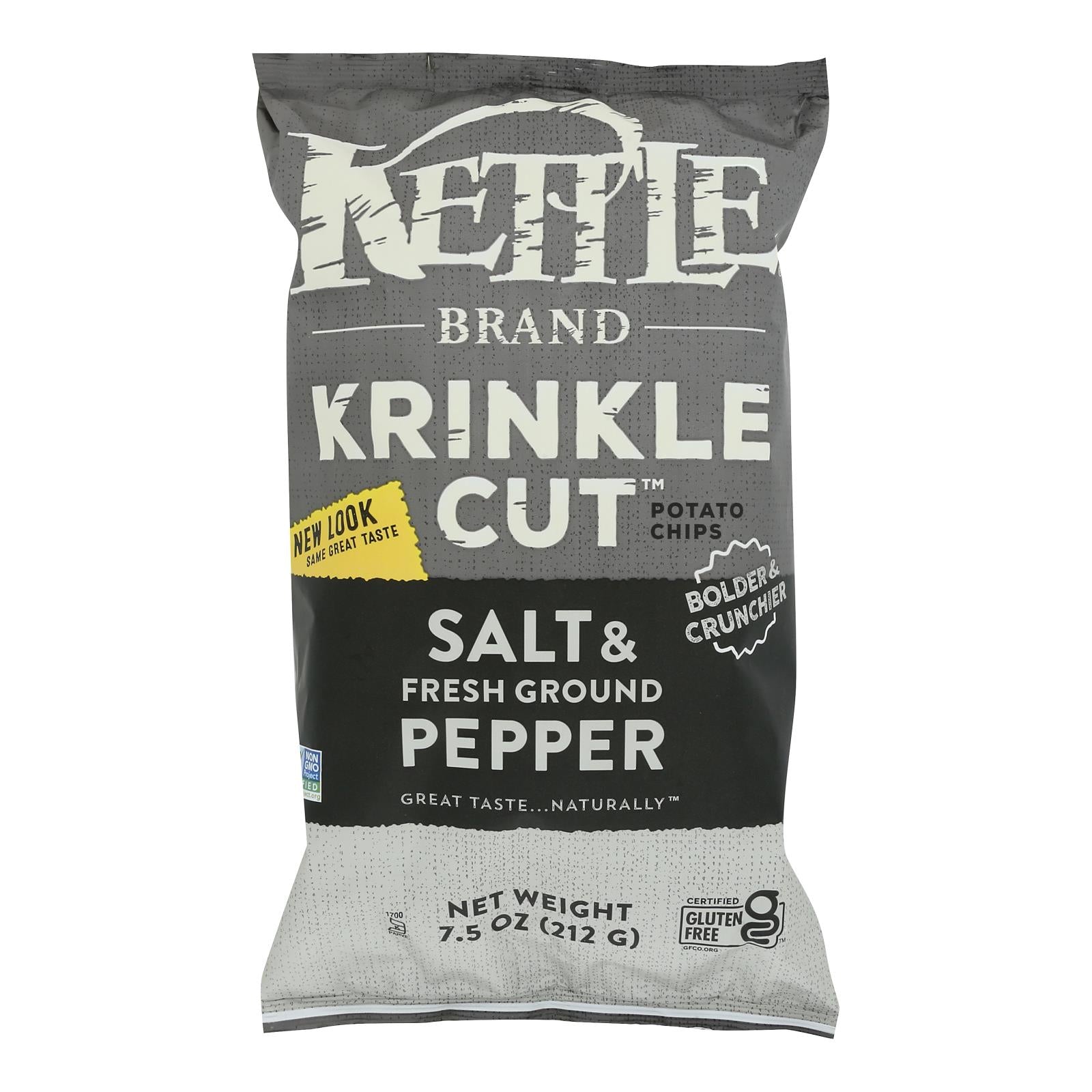 Kettle Brand - Krinkle Chps Slt&frsh Pepper - Case of 12-7.5 OZ