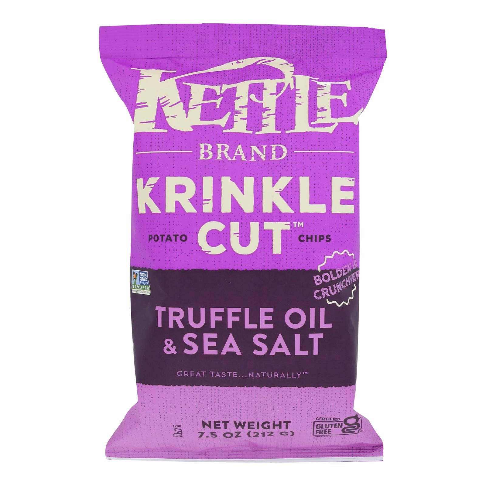 Kettle Brand - Krinkle Chip Truff Sea Salt - Case of 12-7.5 OZ