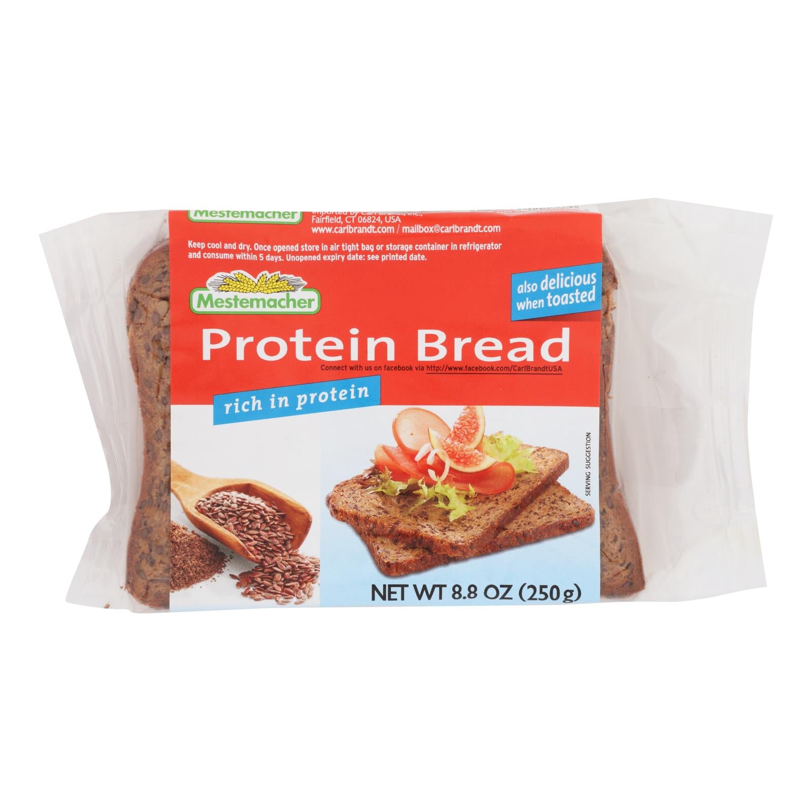 Mestemacher Bread Bread - Protein - Case Of 9 - 8.8 Oz