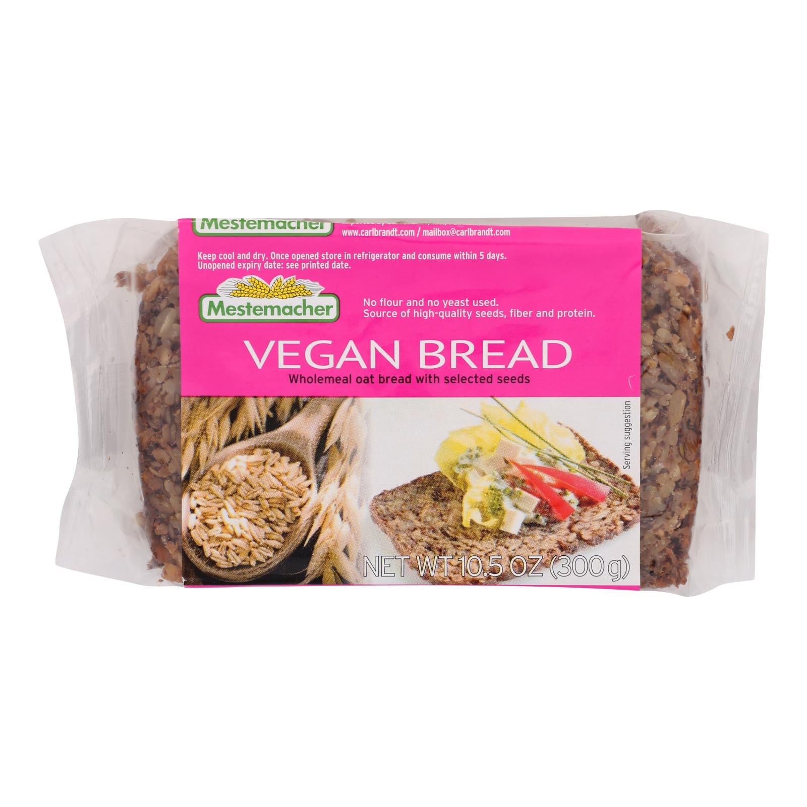 Mestemacher Bread - Bread Vegan - Case of 9-10.5 OZ