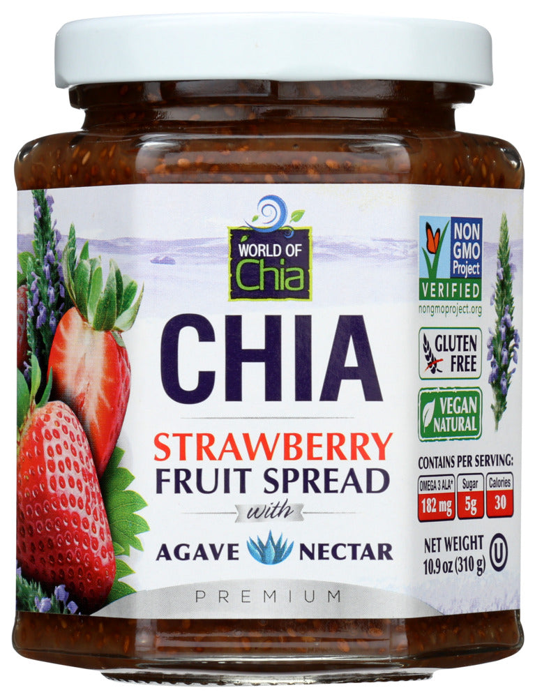 World of Chia Stawberry Agave - Case of 12 - 10.9 oz