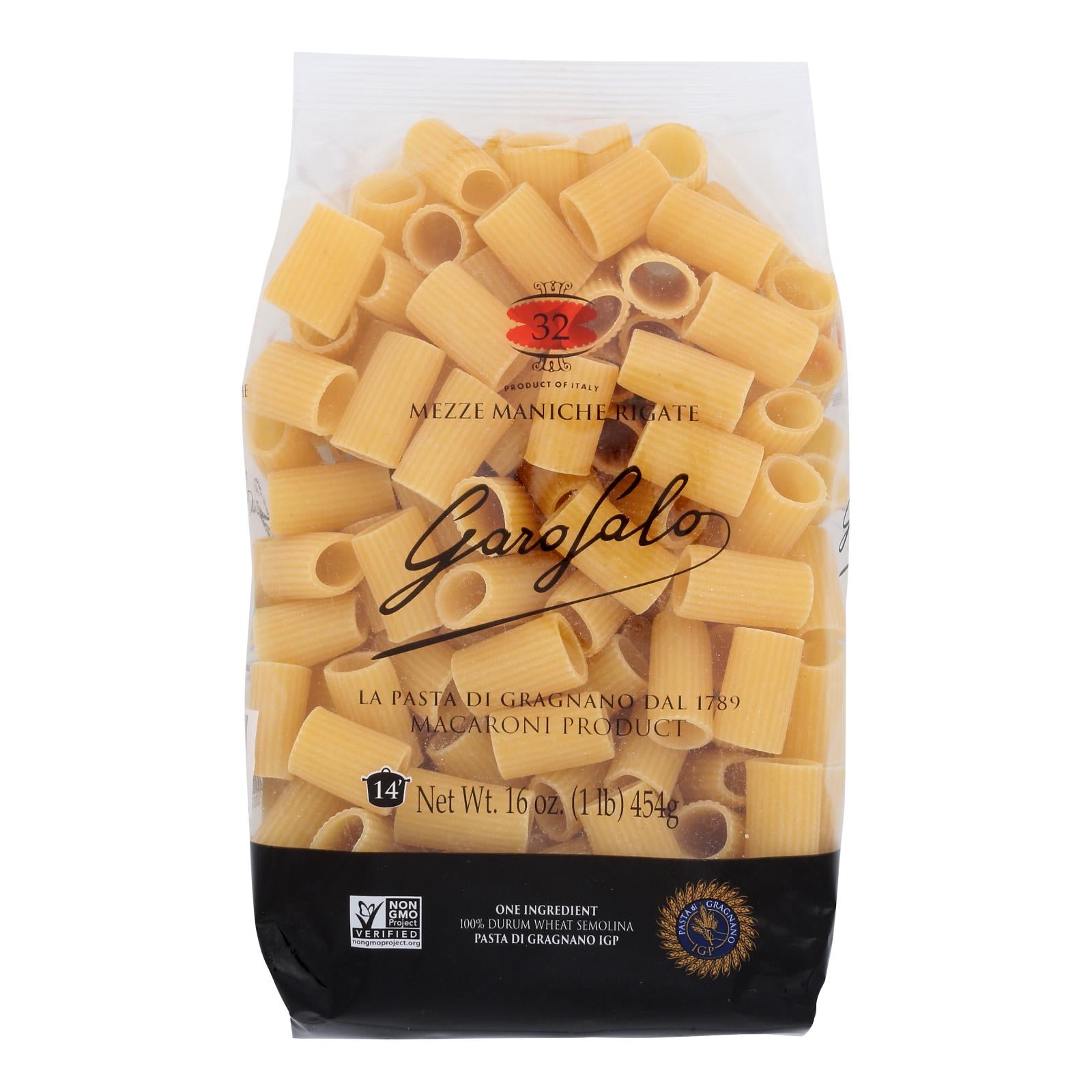 Garofalo - Pasta Mezze Maniche Rigat - Case Of 12 - 16 Oz
