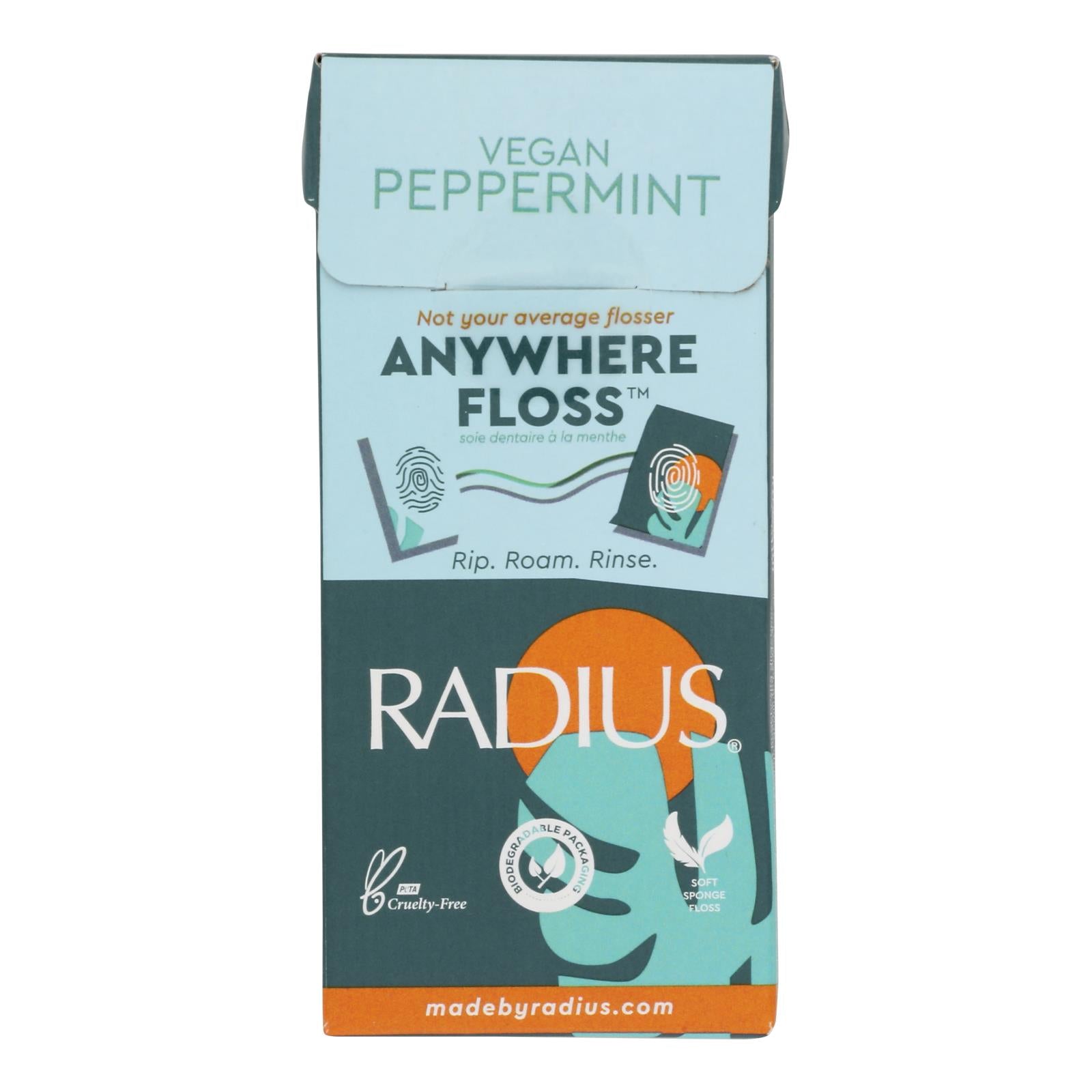 Radius - Floss Sachets With Natural Xylitol - Mint - Case Of 20