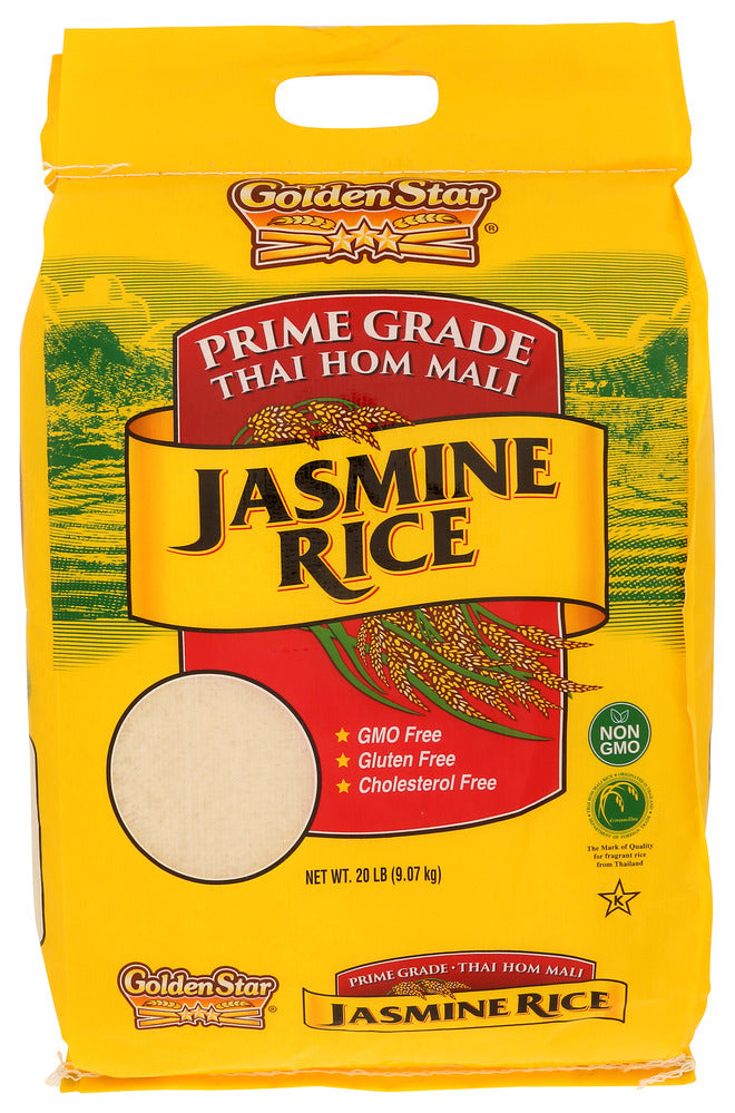Golden Star Rice Jasmine Prime Grade Thai Hom Mali - 20lb