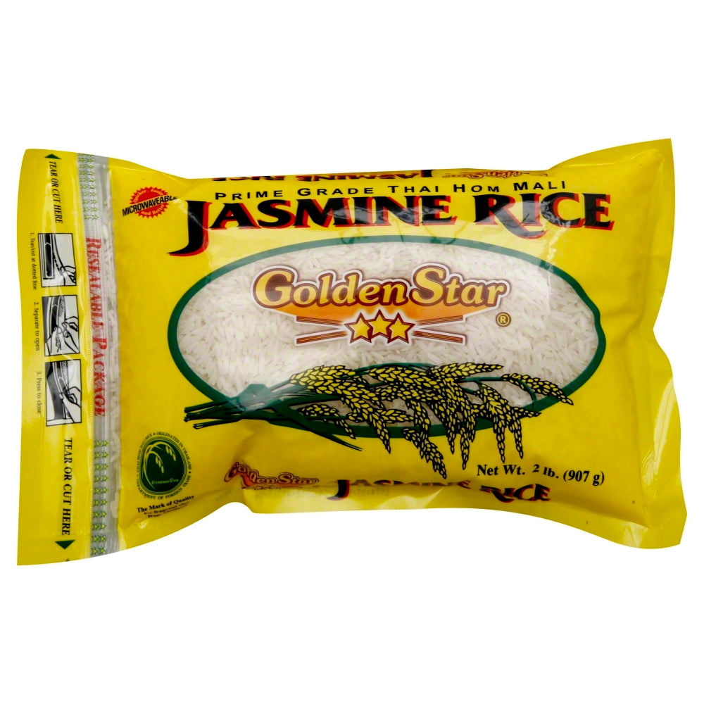 Golden Star Rice Jasmine Premium - Count of 12 - 2lb