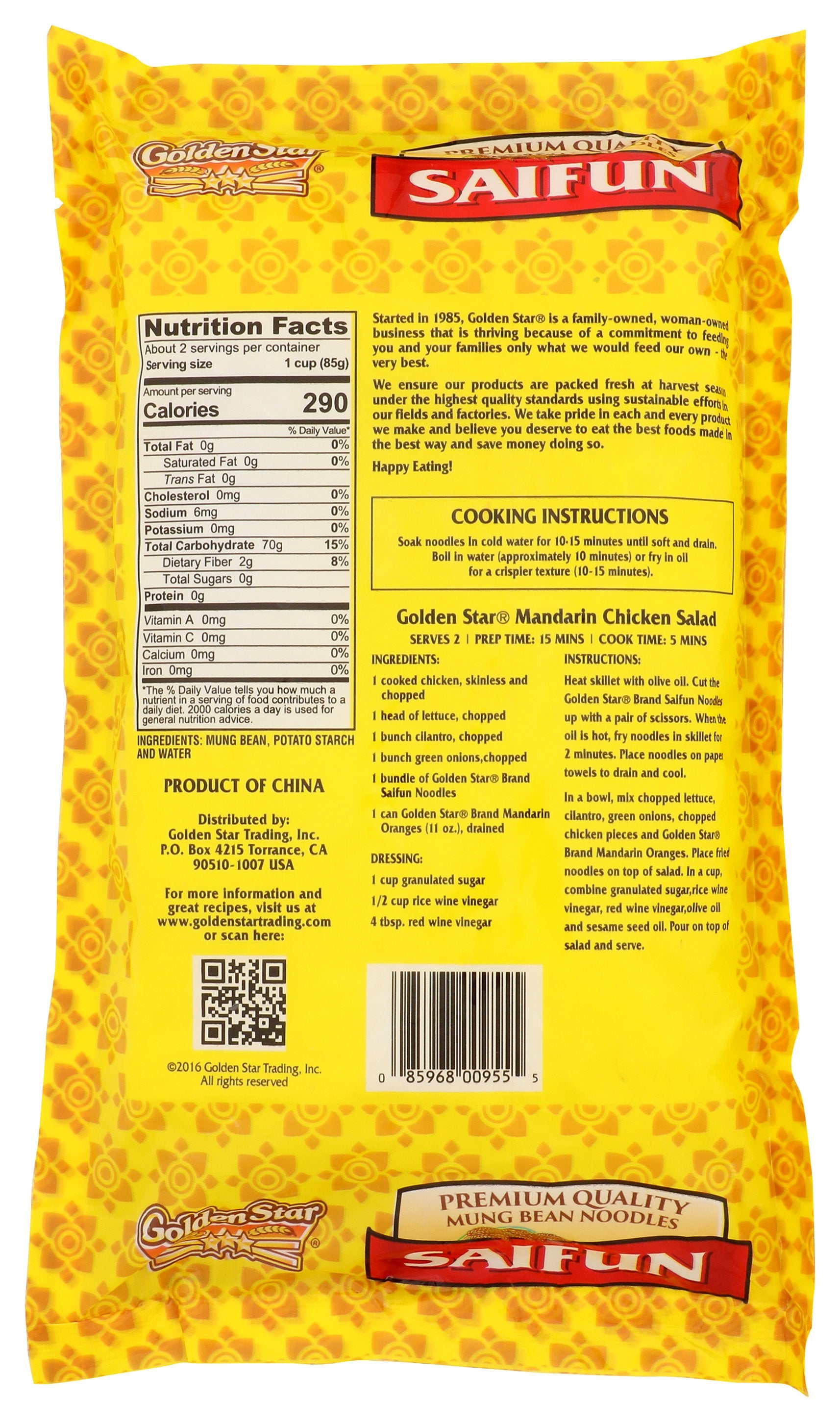 GOLDEN STAR NOODLE BEAN SAIFUN - Case of 8