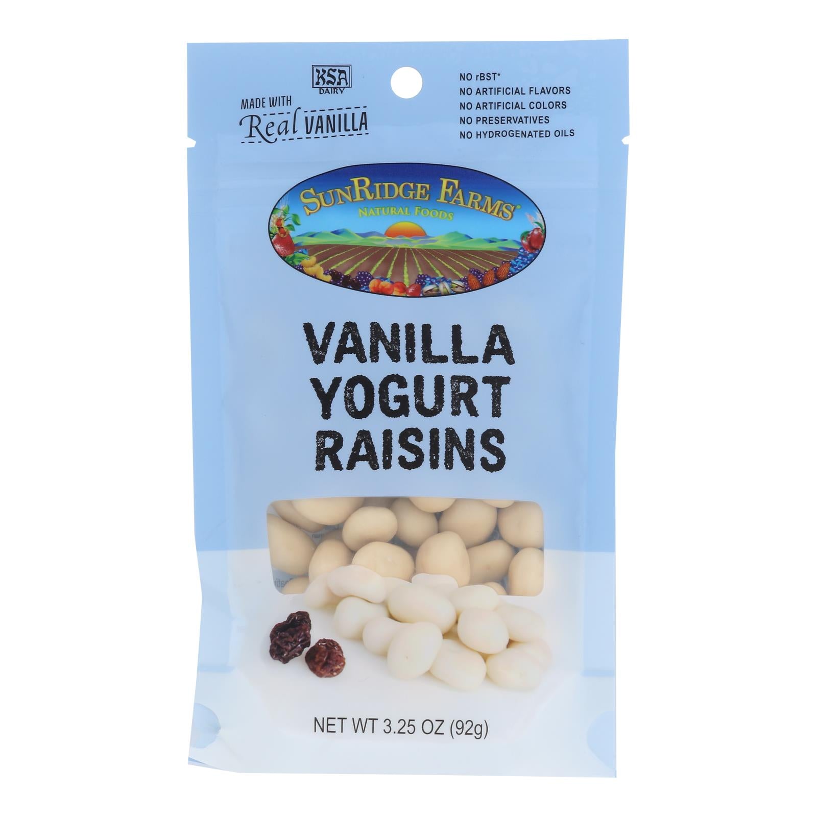 Sunridge Farms Yogurt Raisins - Case of 8 - 3.25 OZ