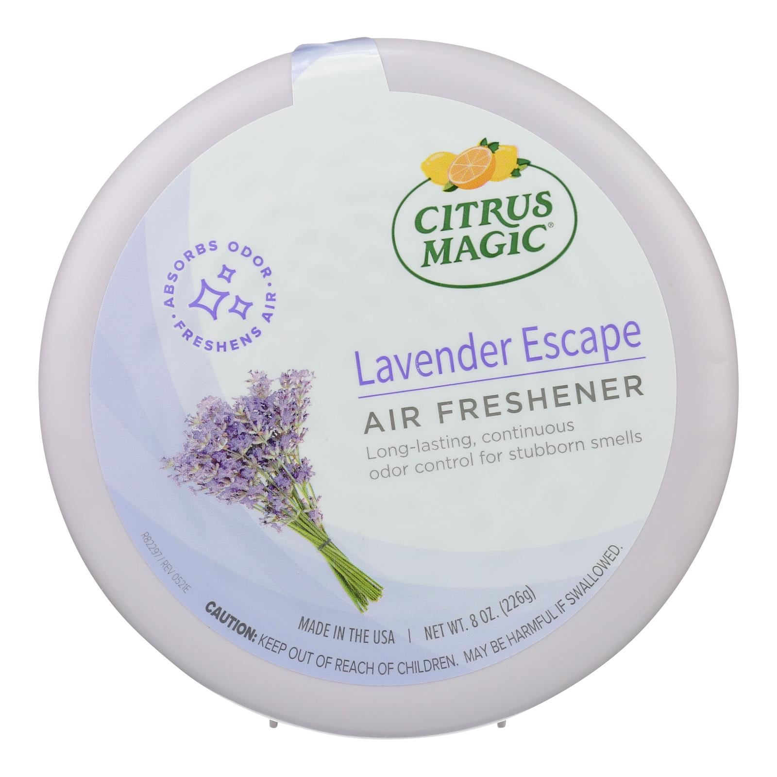 Citrus Magic Odor Absorber - Solid Lavender - Case Of 6 - 8 Oz