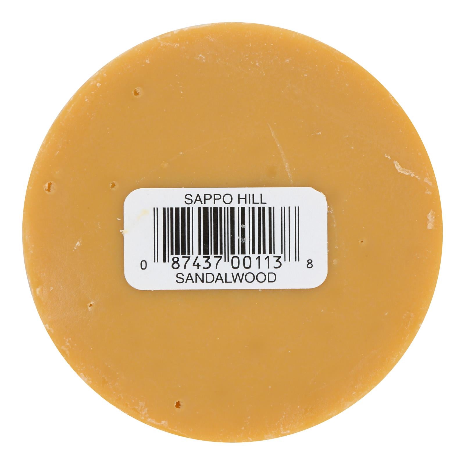 Sappo Hill Sandalwood Glycerine Soap - 3.5 Oz - Case Of 12