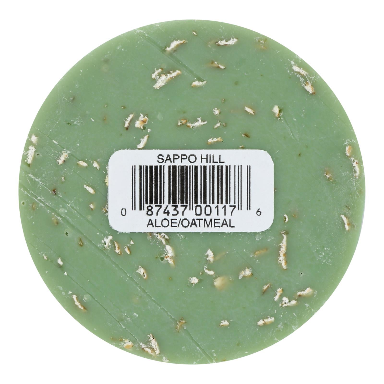 Sappo Hill Soapworks Bar Soap - Glycerine Creme - Aloe Oatmeal - 3.5 Oz - Case Of 12